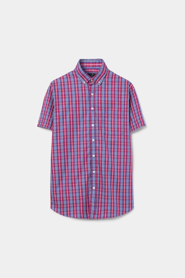Camisa de cuadros de manga corta