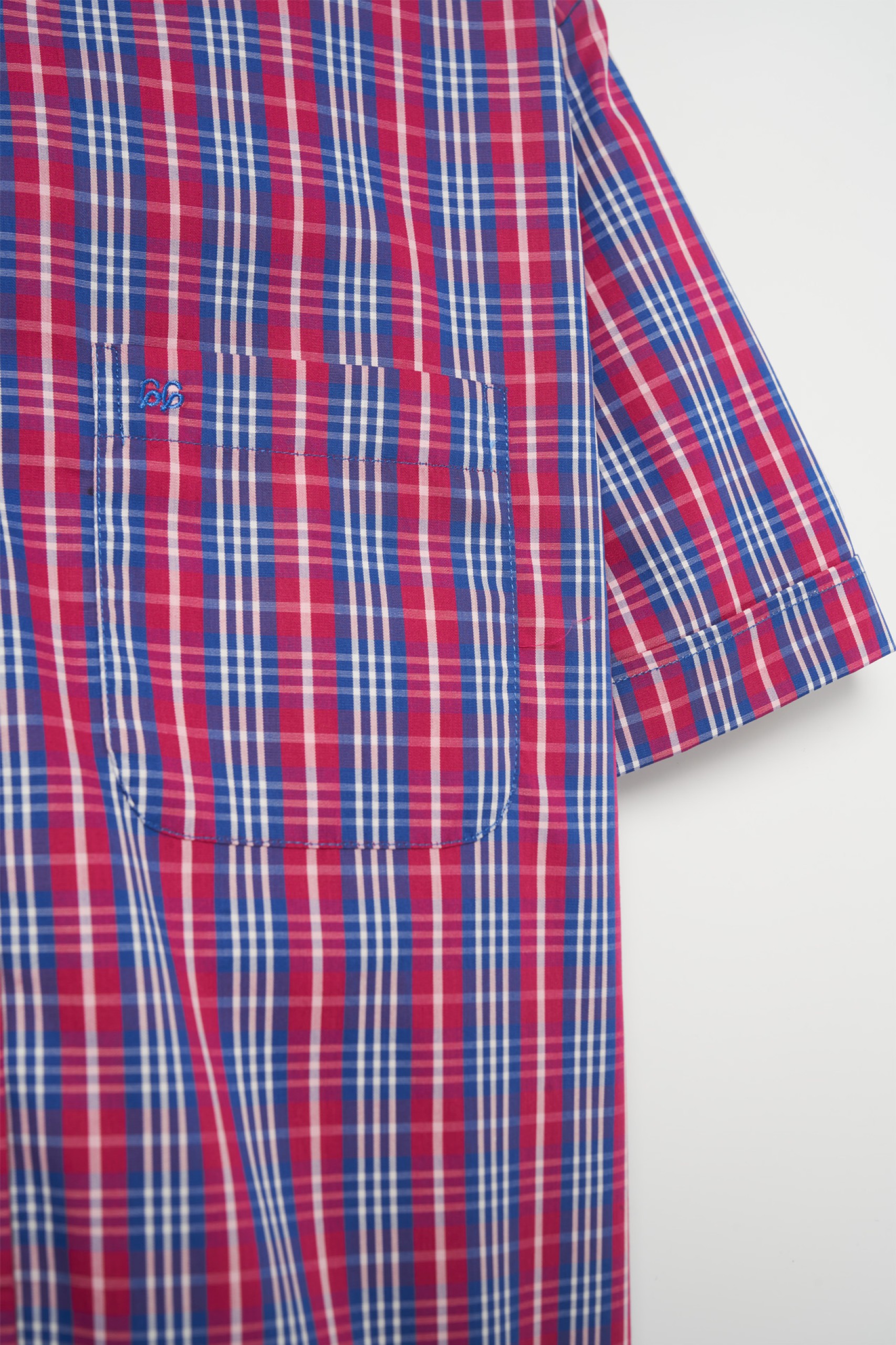 Camisa de cuadros de manga corta