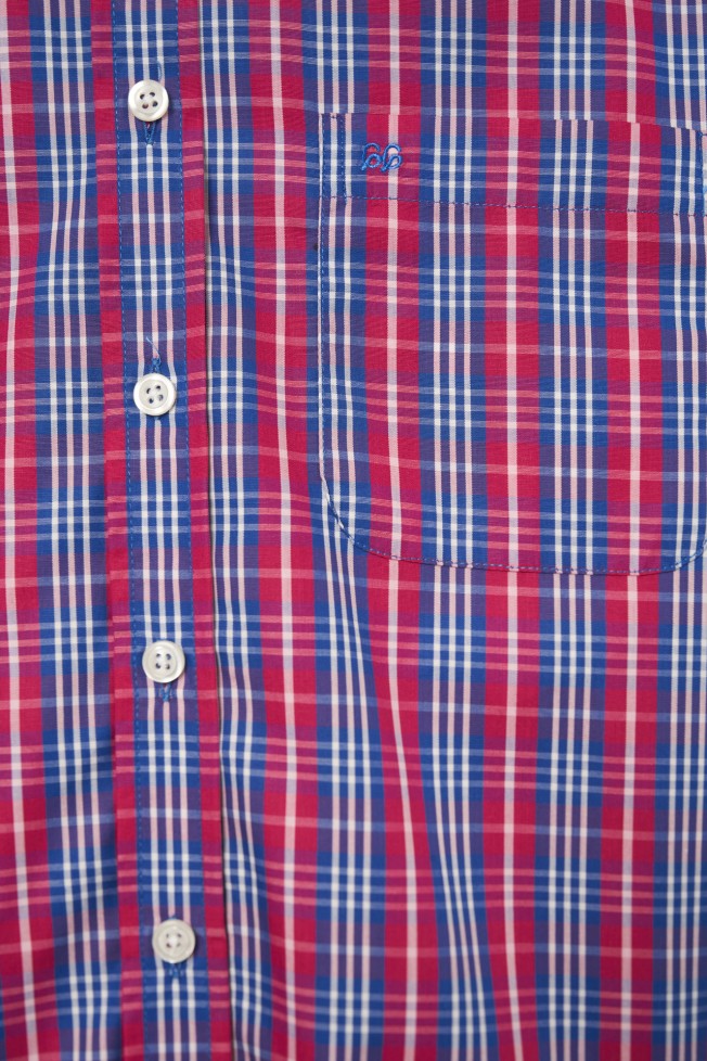 Camisa de cuadros de manga corta