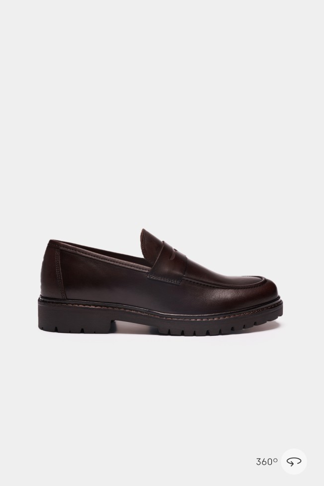 Mocasn de piel