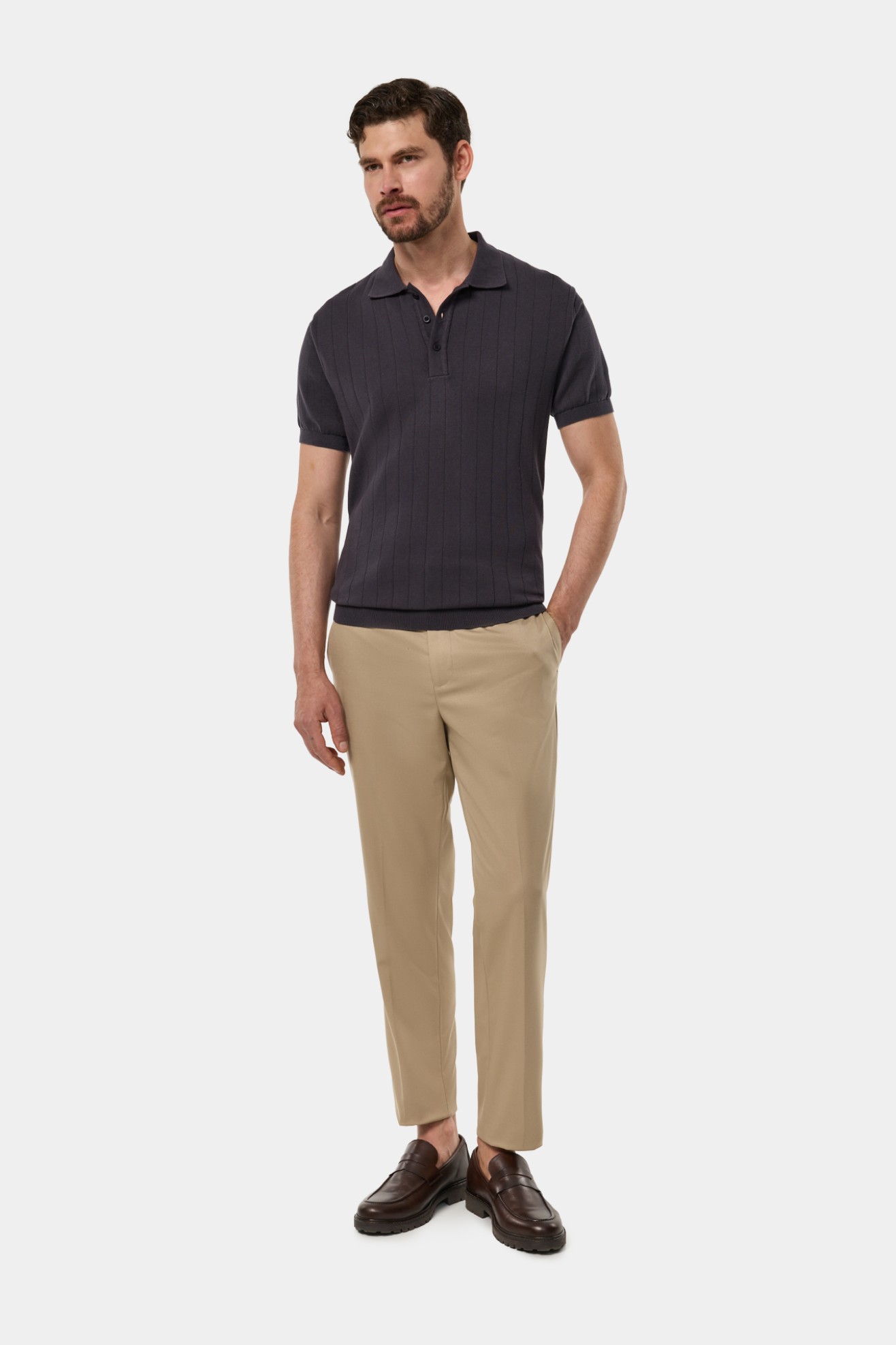 Polo em algodo regular fit