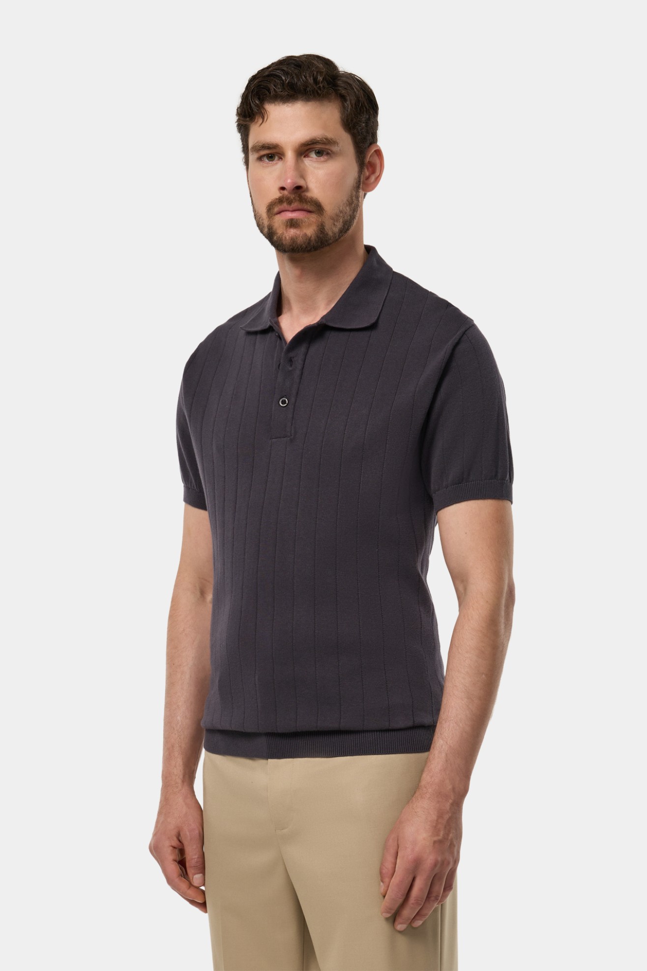 Polo em algodo regular fit