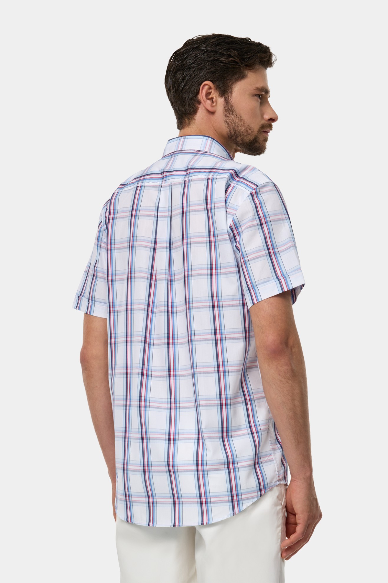 Camisa de cuadros de manga corta