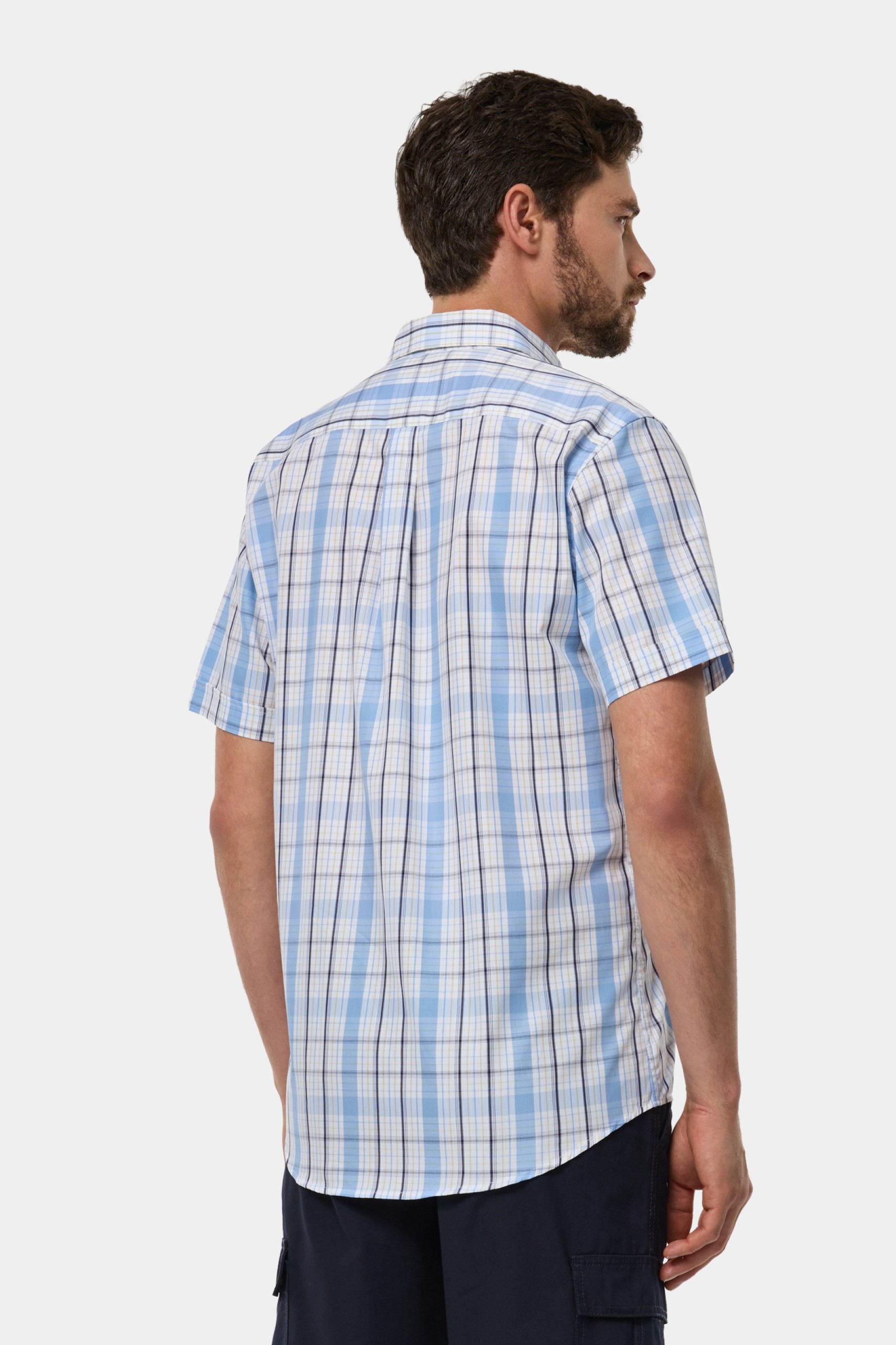 Camisa de cuadros de manga corta