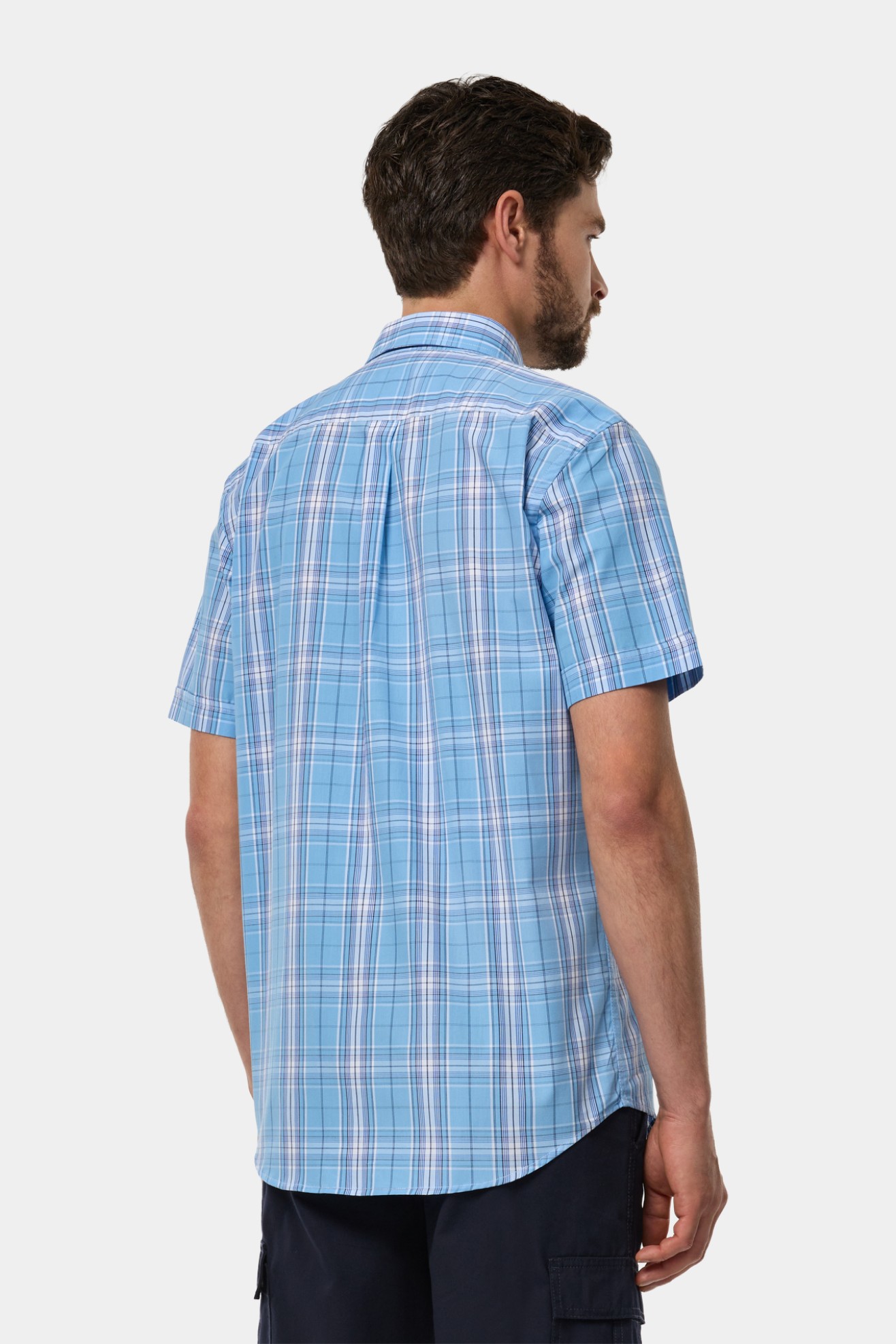 Camisa de cuadros de manga corta