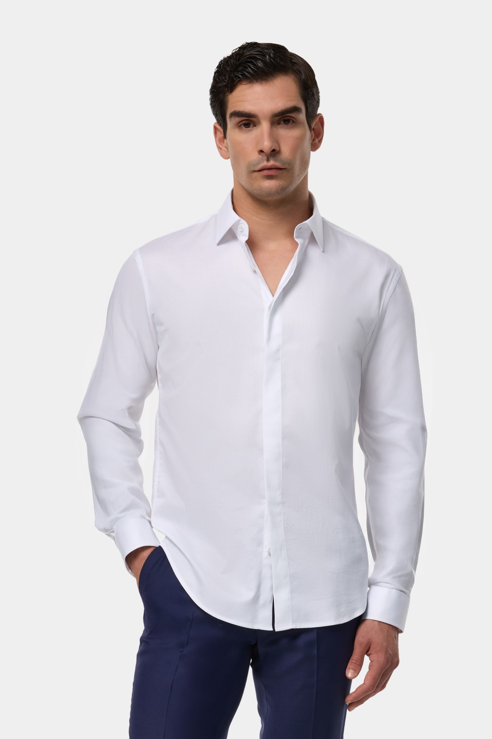 Camisa clásica de algodón regular fit
