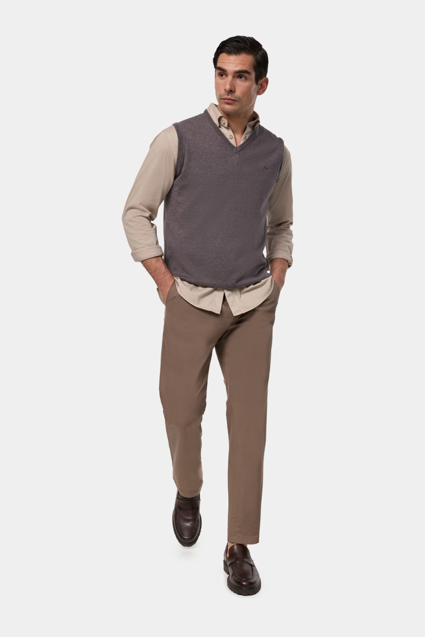 Chaleco de algodón y lana