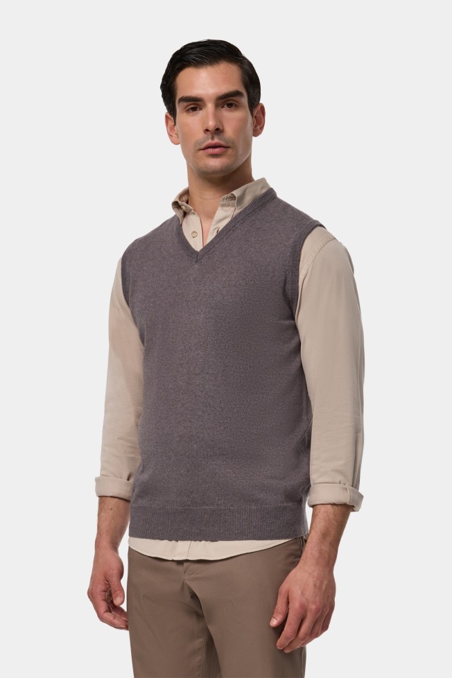 Chaleco de algodn y lana