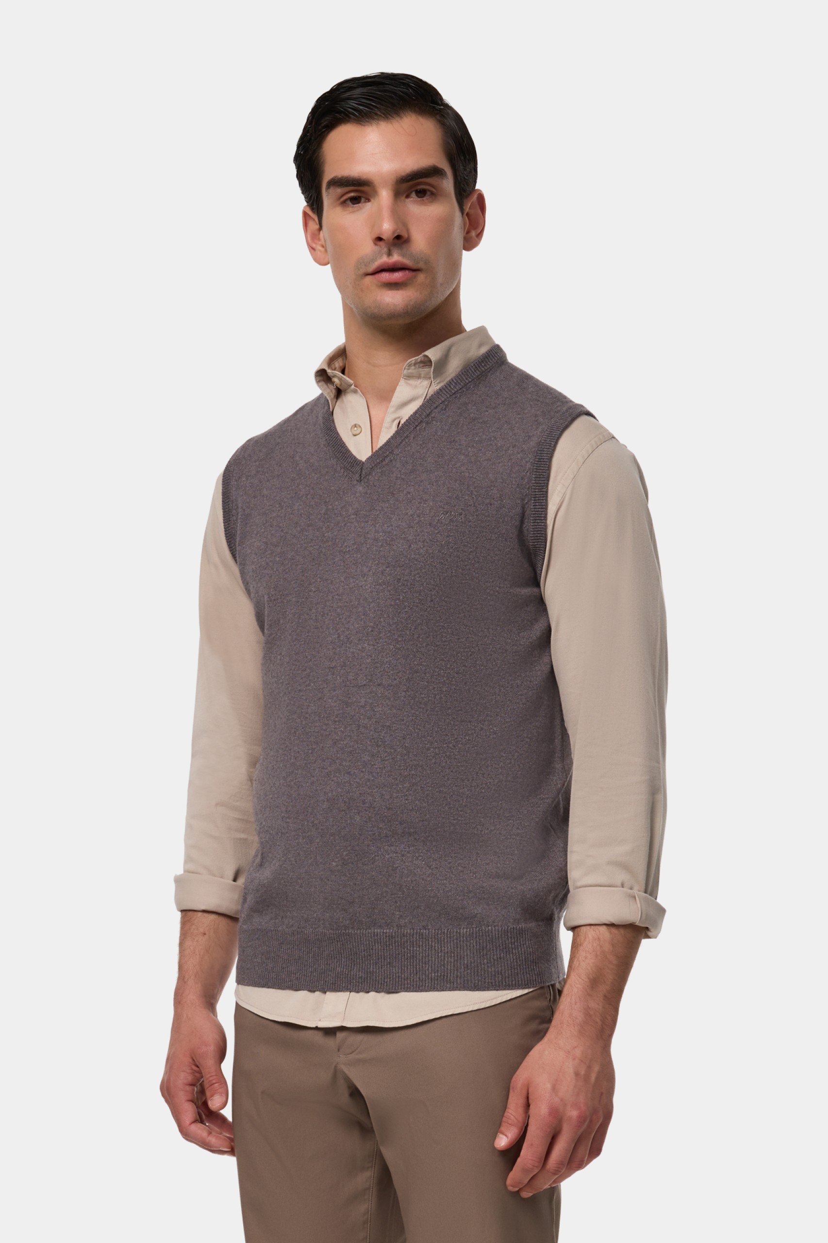 Chaleco de algodón y lana