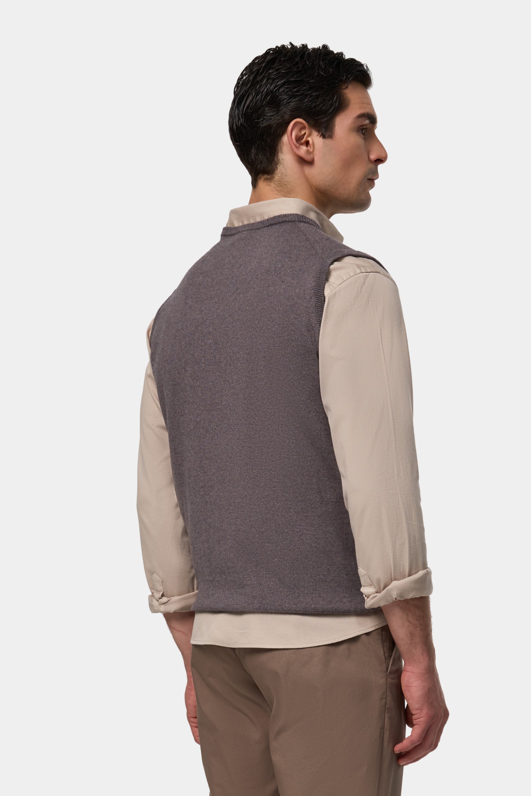 Chaleco de algodón y lana