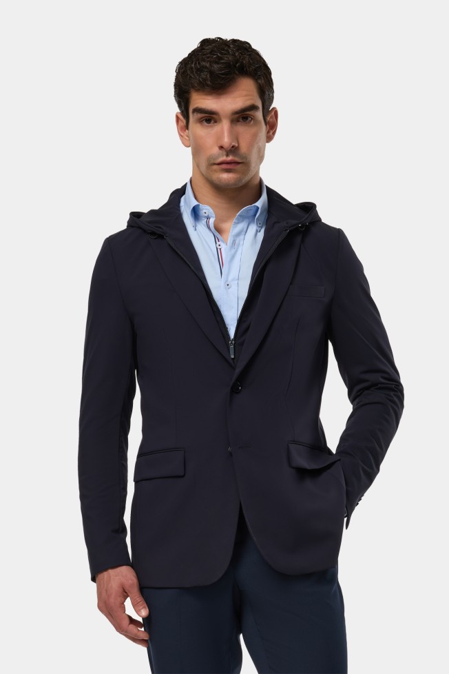 Blazer slim fit com capuz