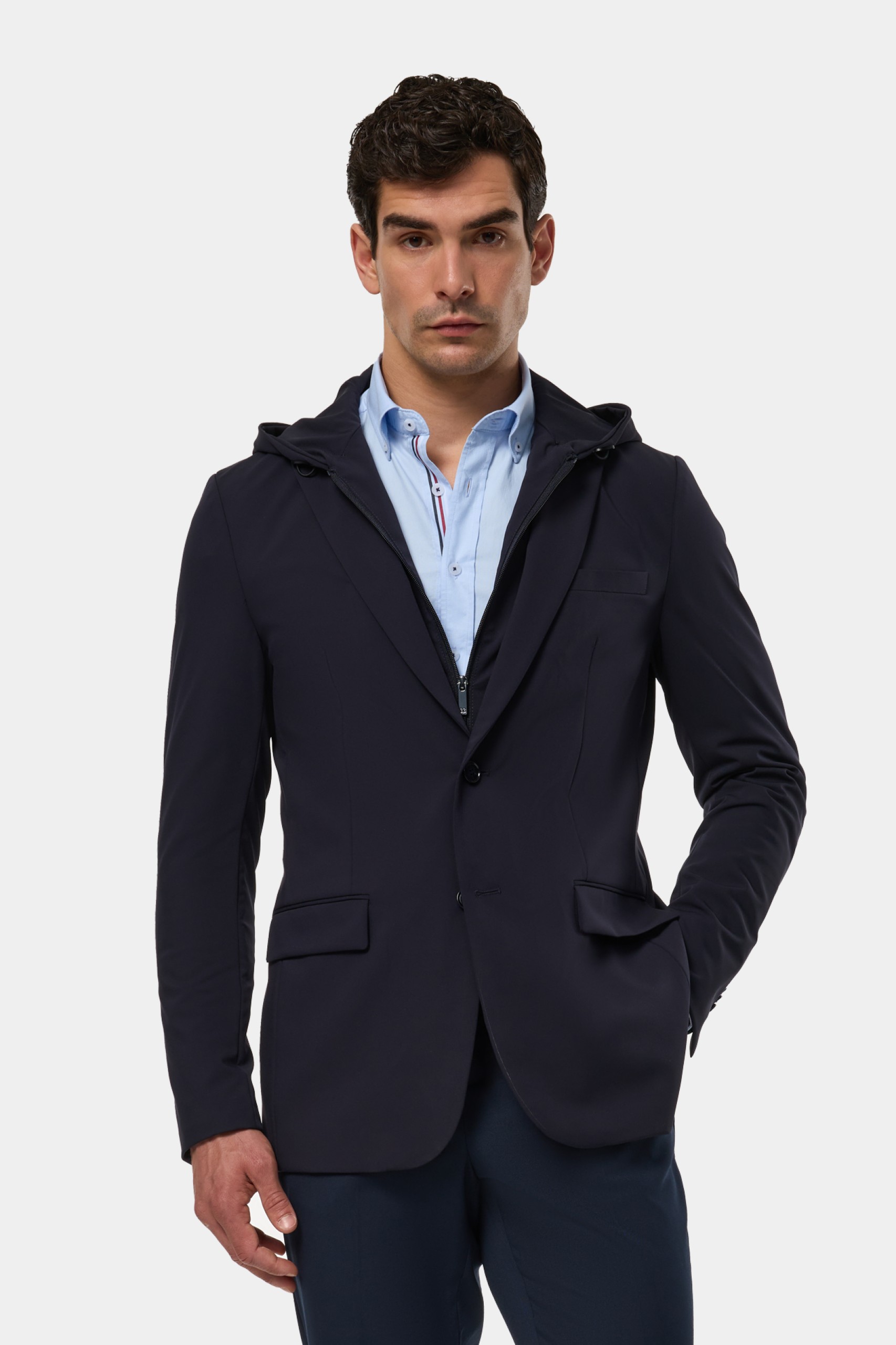 Americana slim fit con capucha