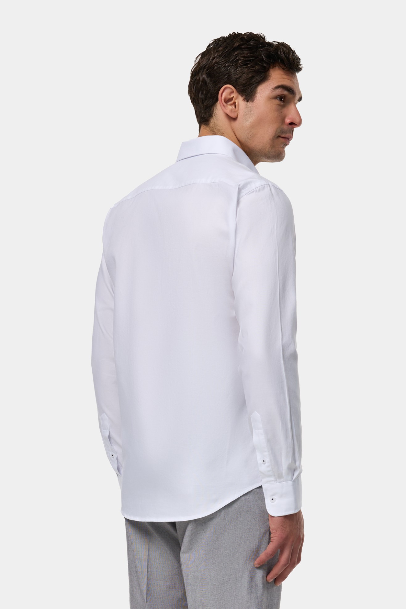 Camisa slim fit em algodo