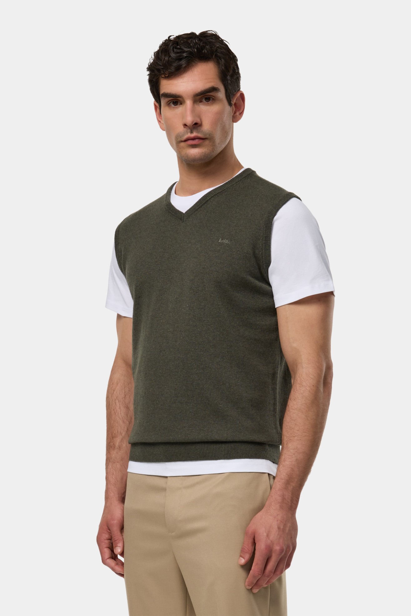 Chaleco de algodn y lana