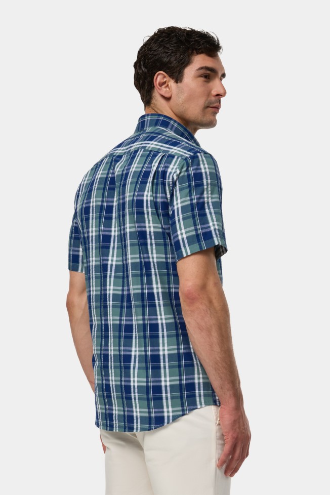 Camisa de cuadros de corte regular en algodón Camisa de cuadros de corte regular en algodón