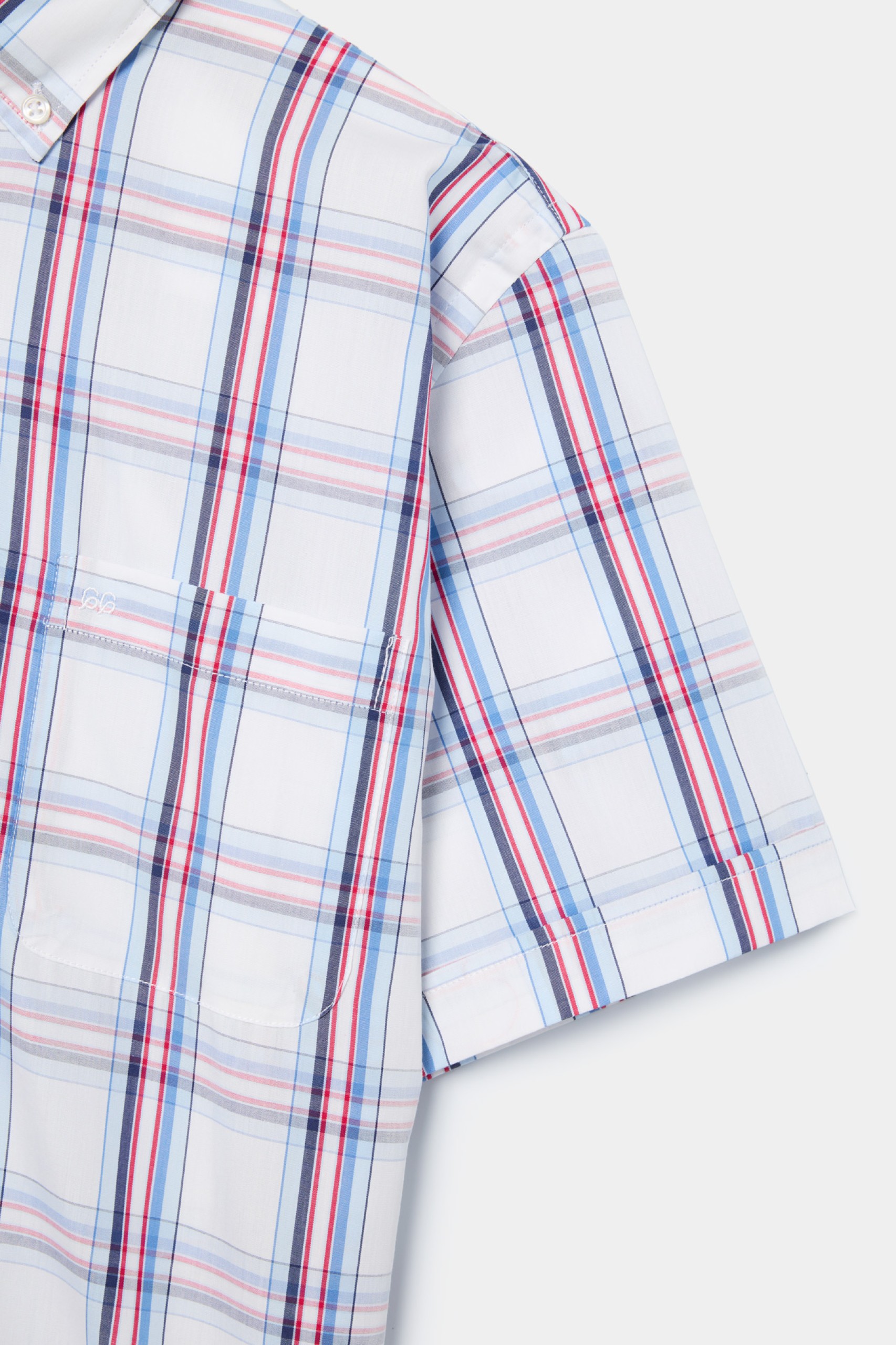 Camisa de cuadros de manga corta