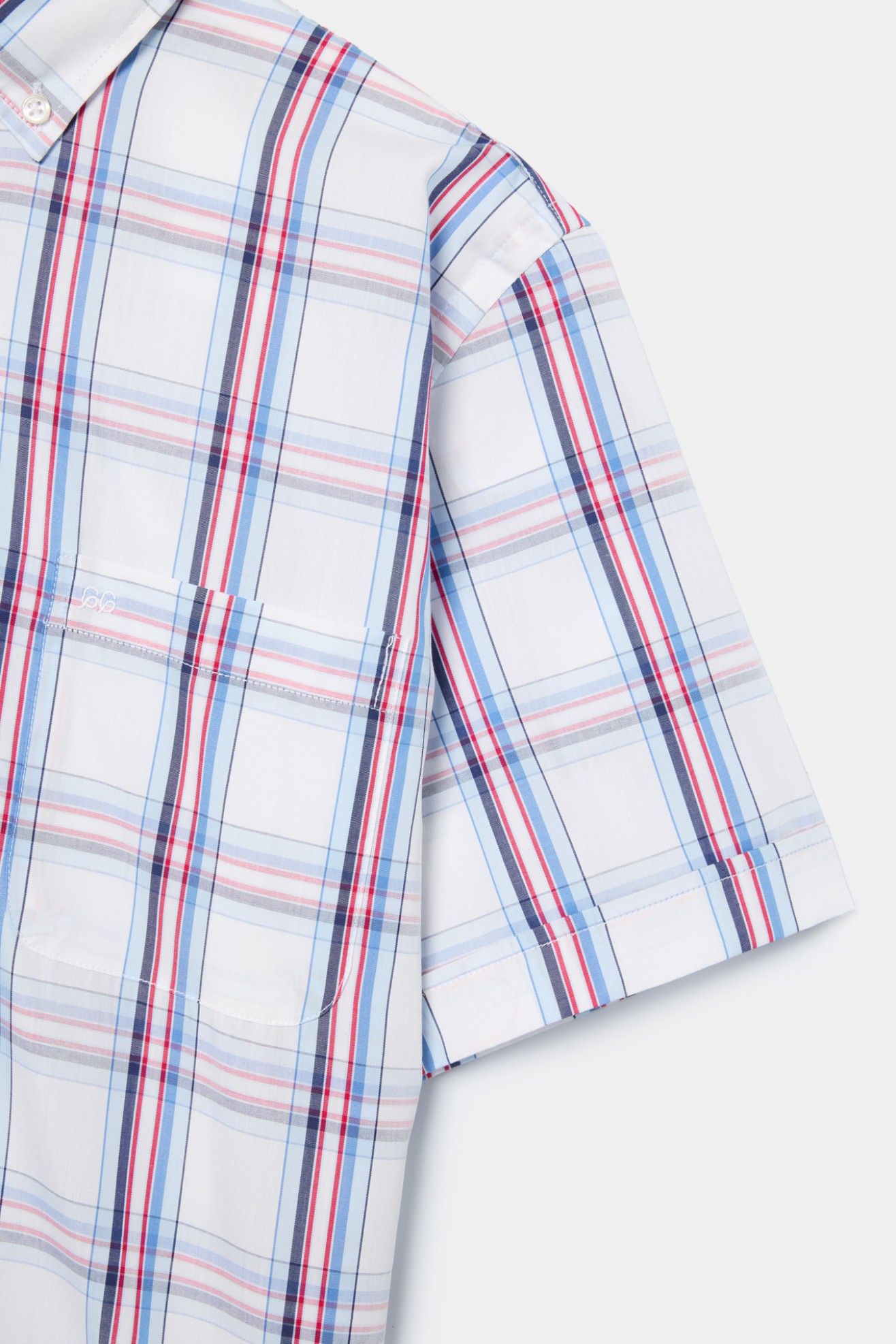 Camisa de cuadros de manga corta