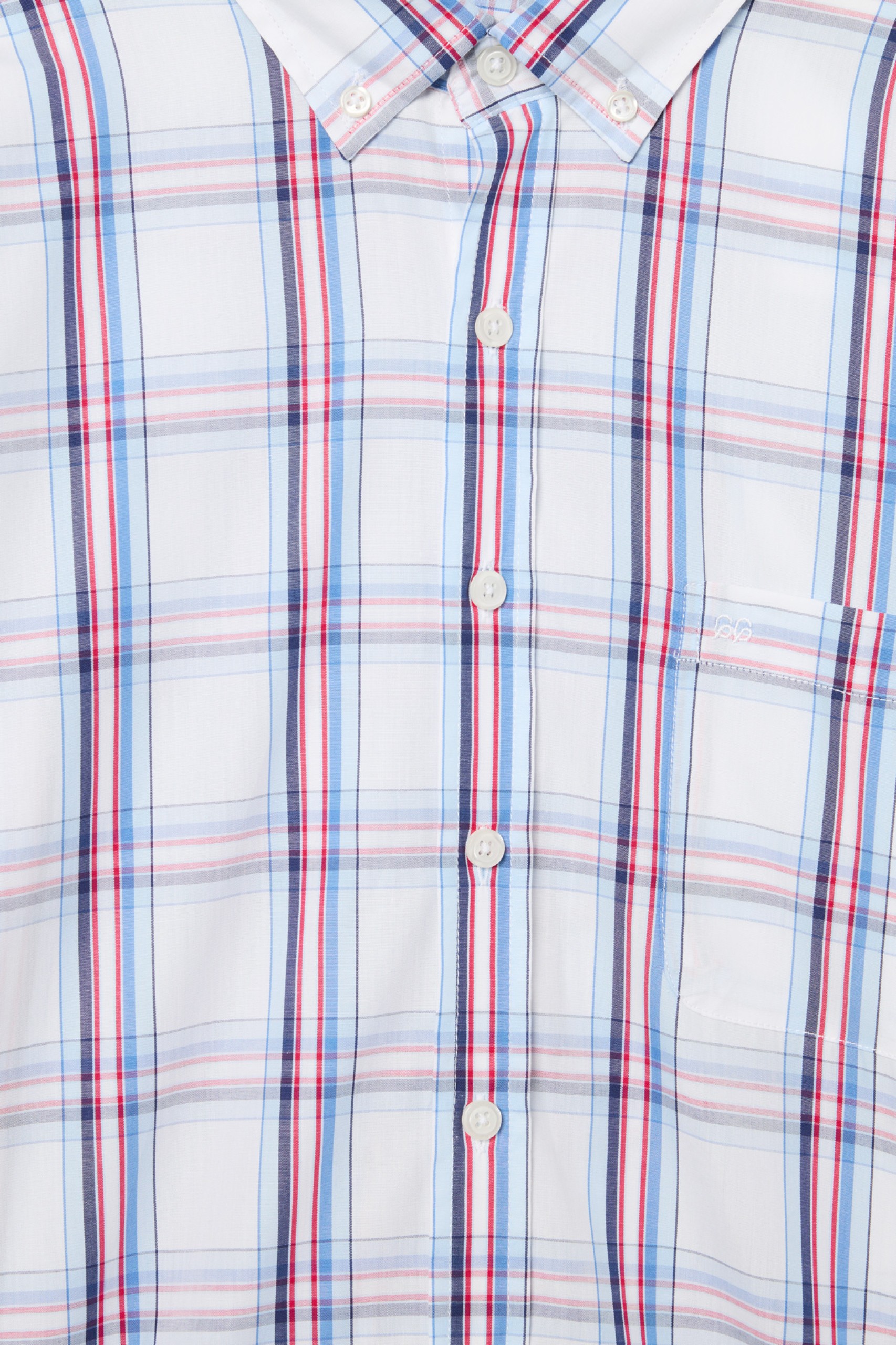 Camisa de cuadros de manga corta