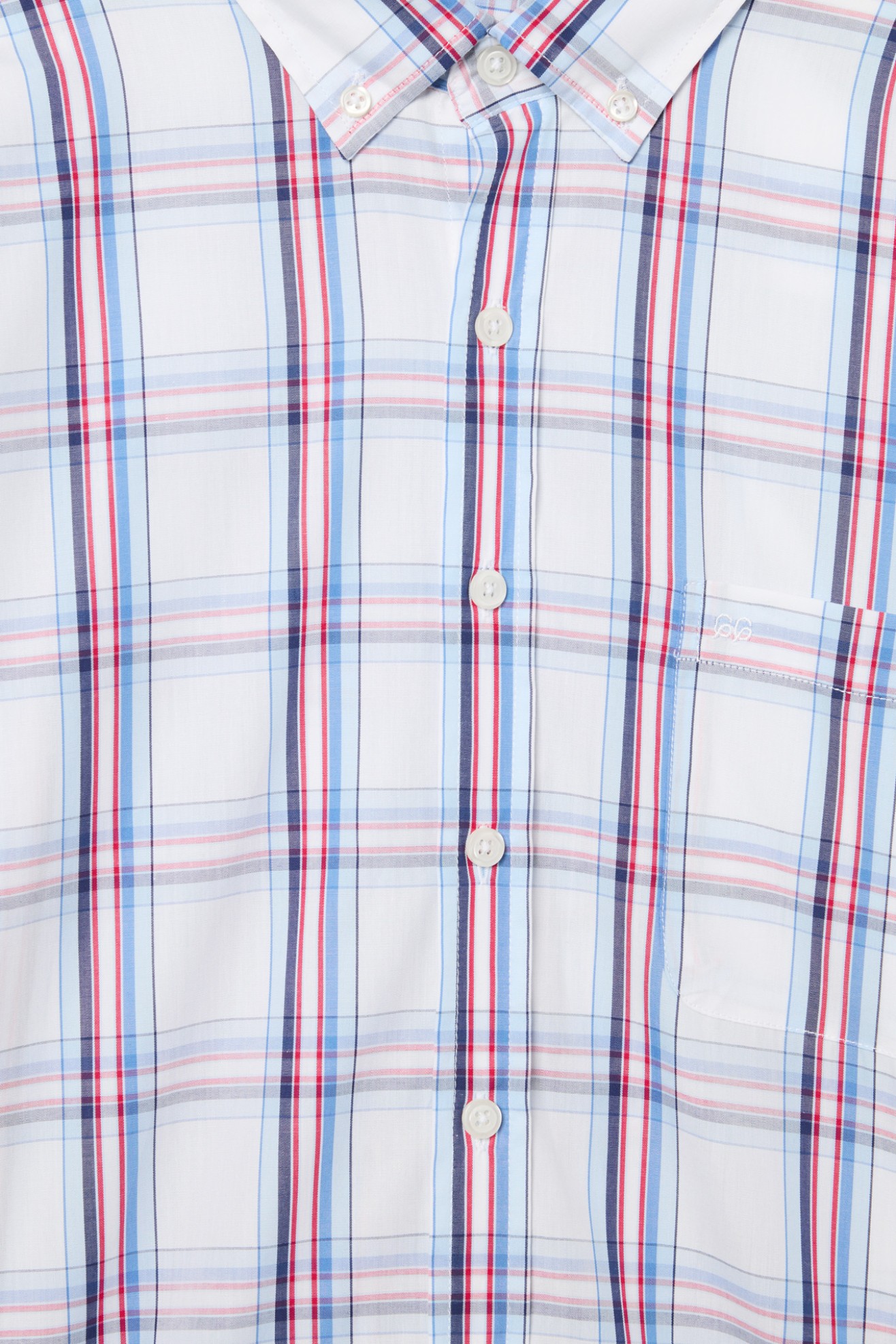 Camisa de cuadros de manga corta