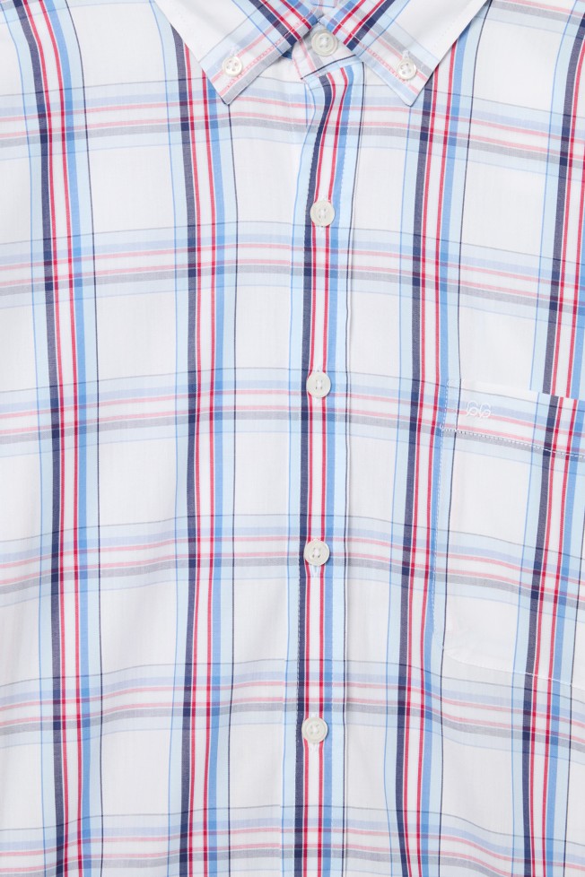 Camisa de cuadros de manga corta Camisa de cuadros de manga corta