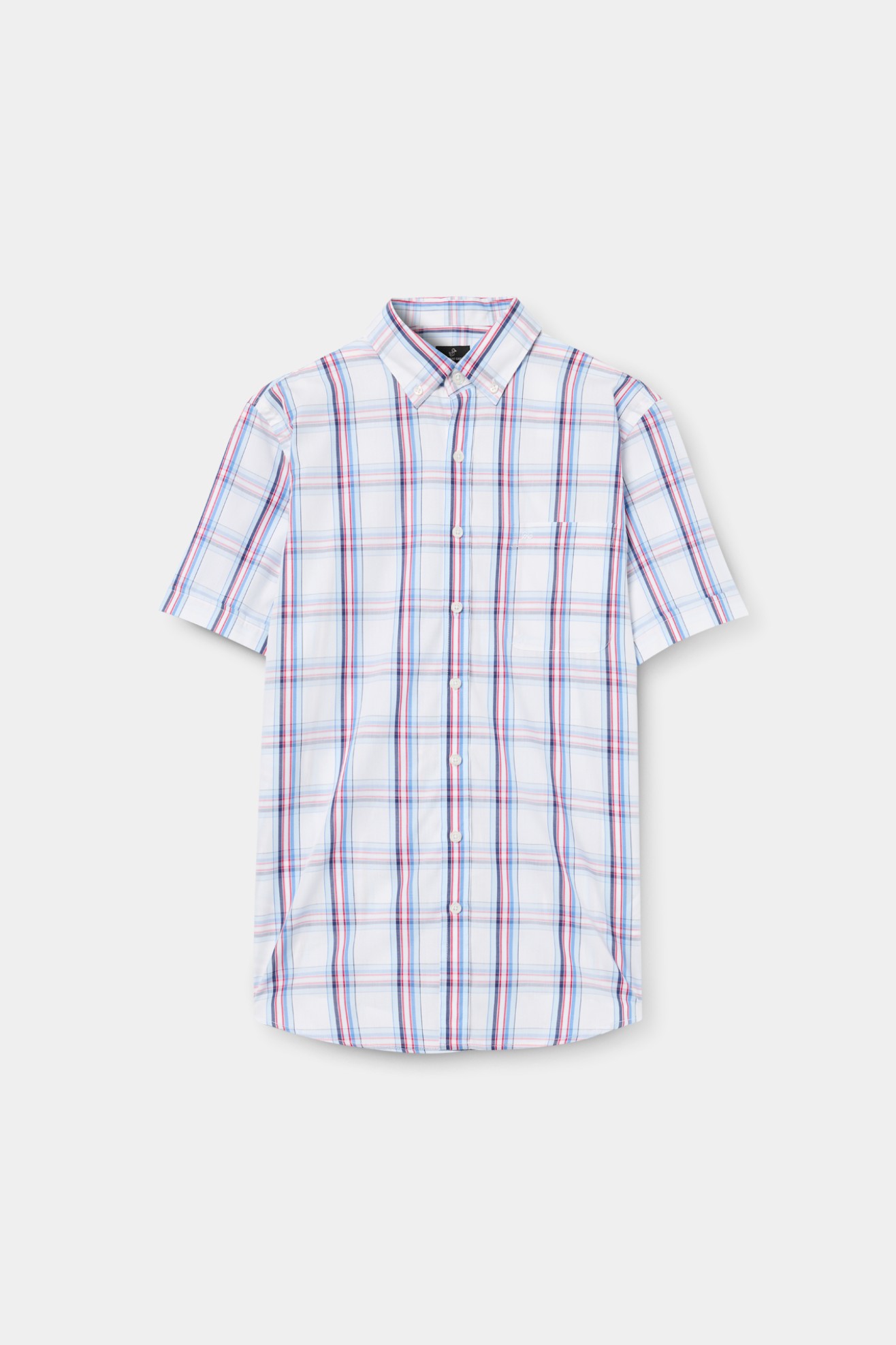 Camisa de cuadros de manga corta