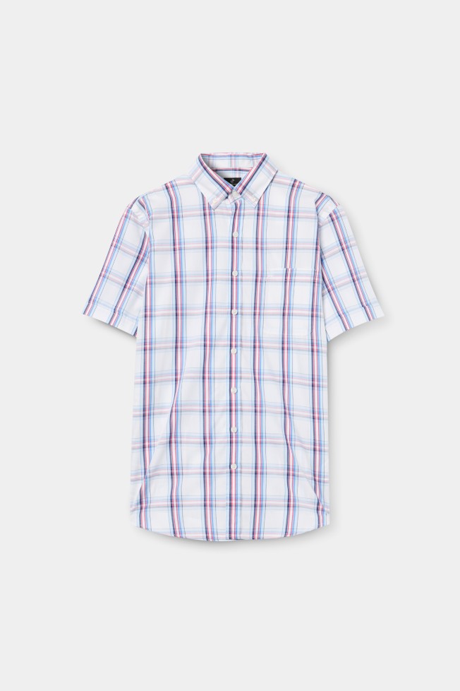 Camisa de cuadros de manga corta Camisa de cuadros de manga corta