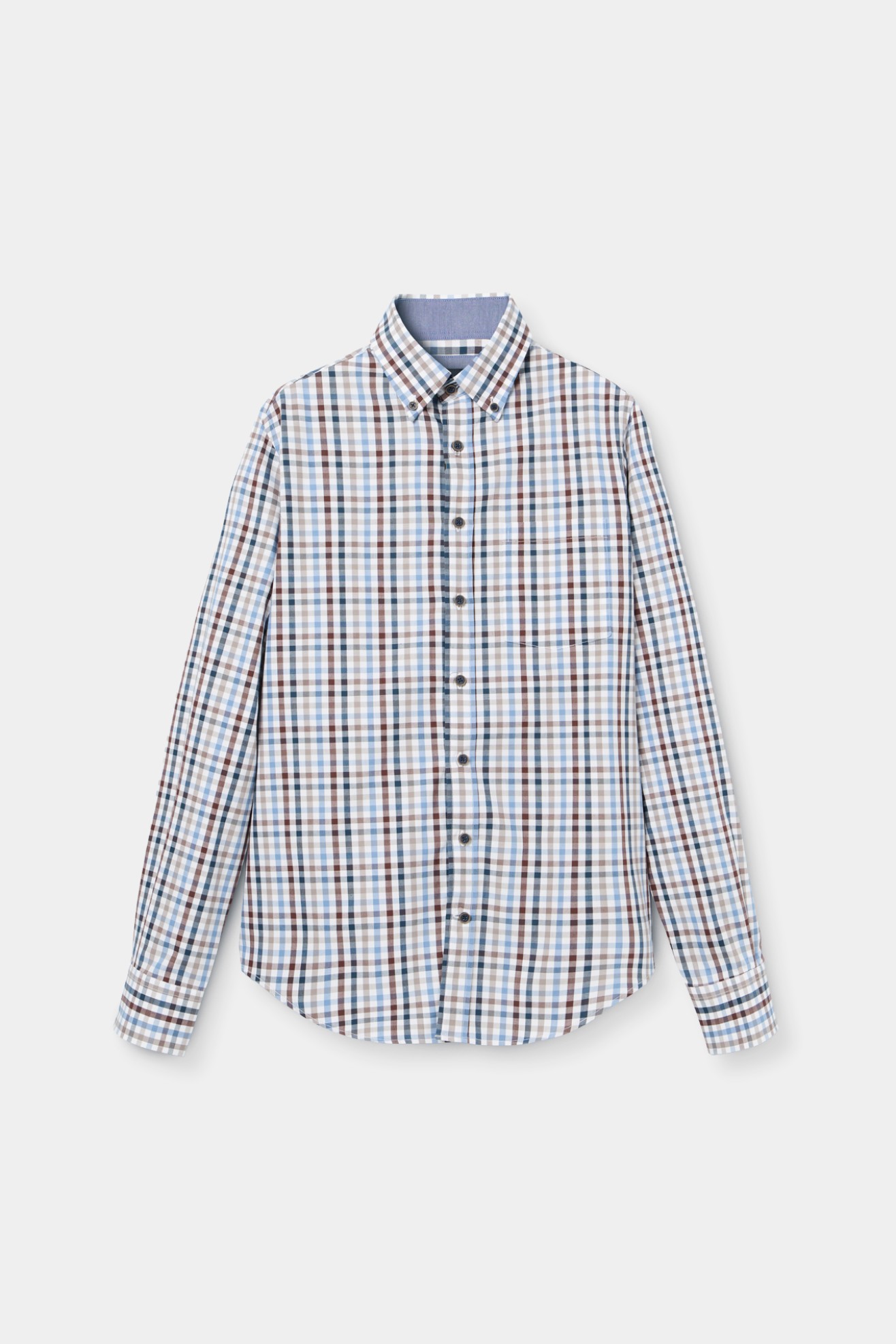 Camisa regular fit a cuadros