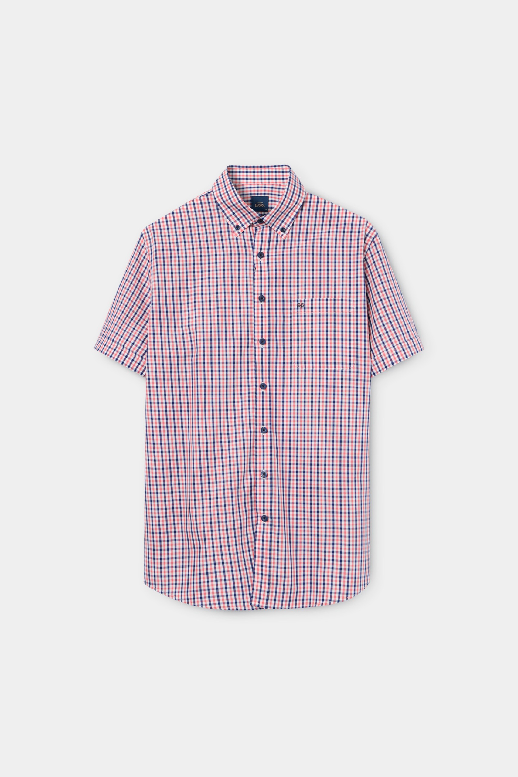 Camisa de cuadros de manga corta