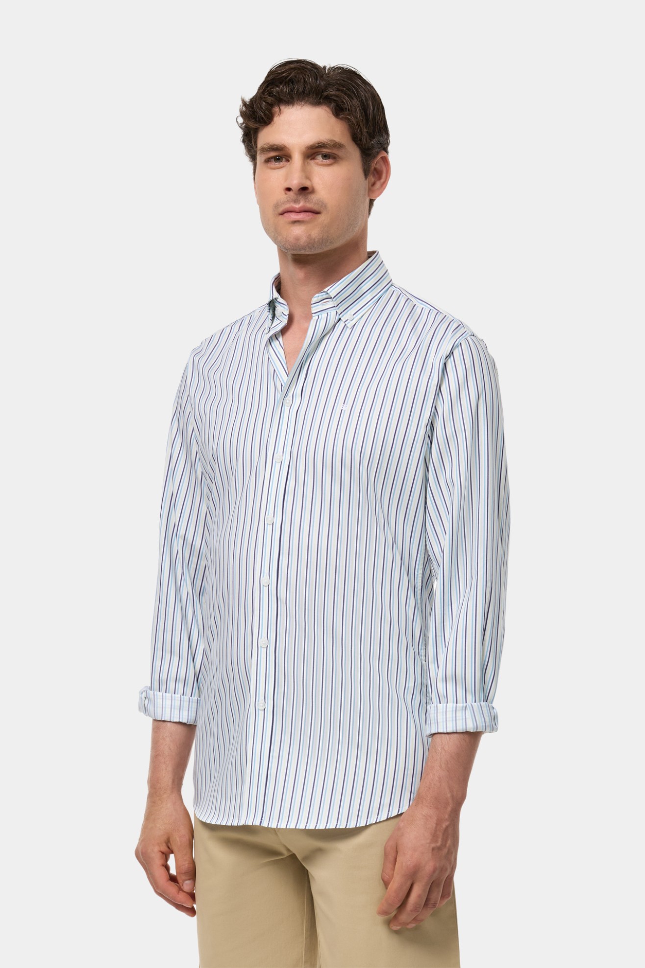 Camisa s riscas regular fit