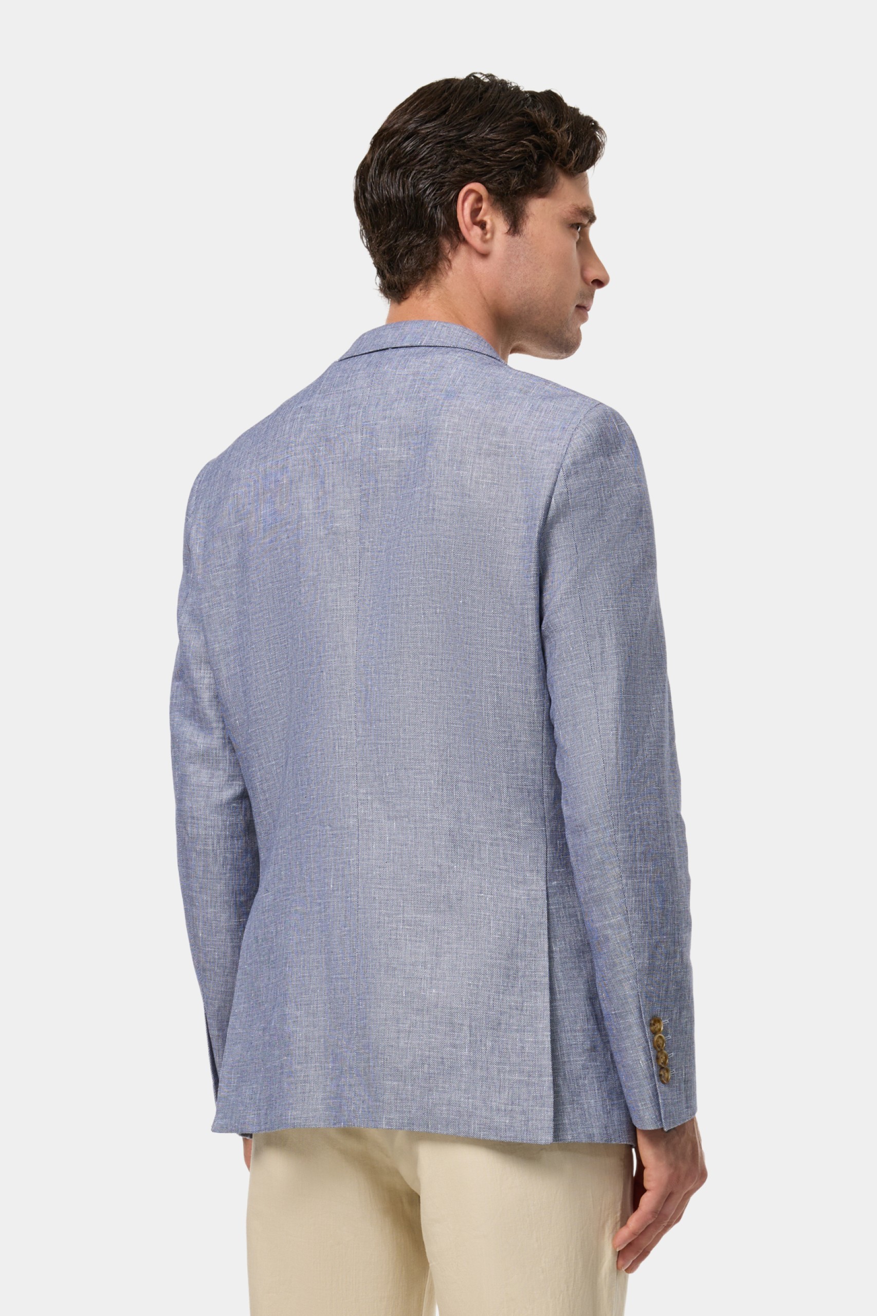 Blazer en lino y algodón slim fit