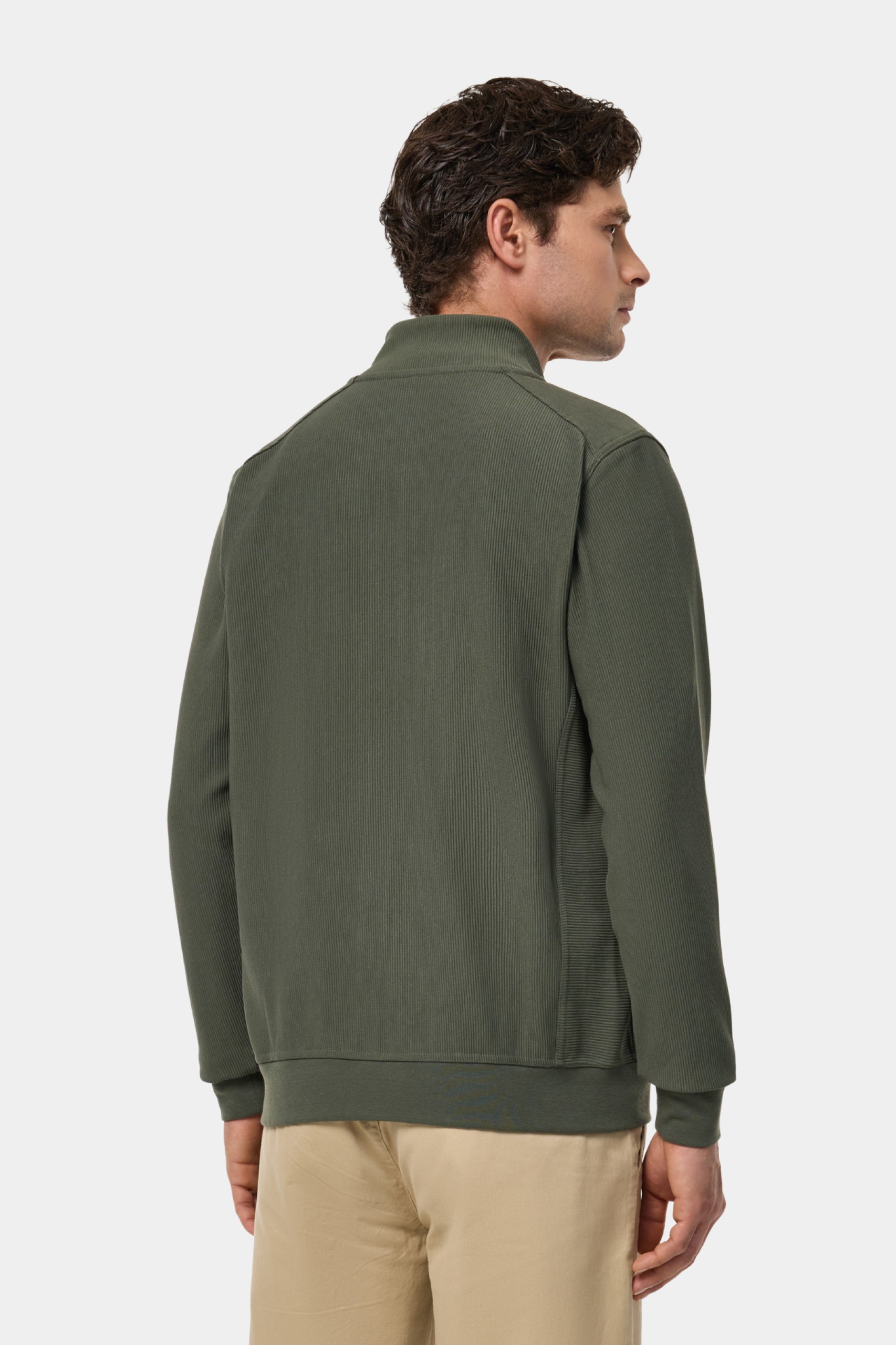 Chaqueta de punto acanalado