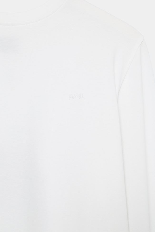 T-shirt manga comprida em algodo premium