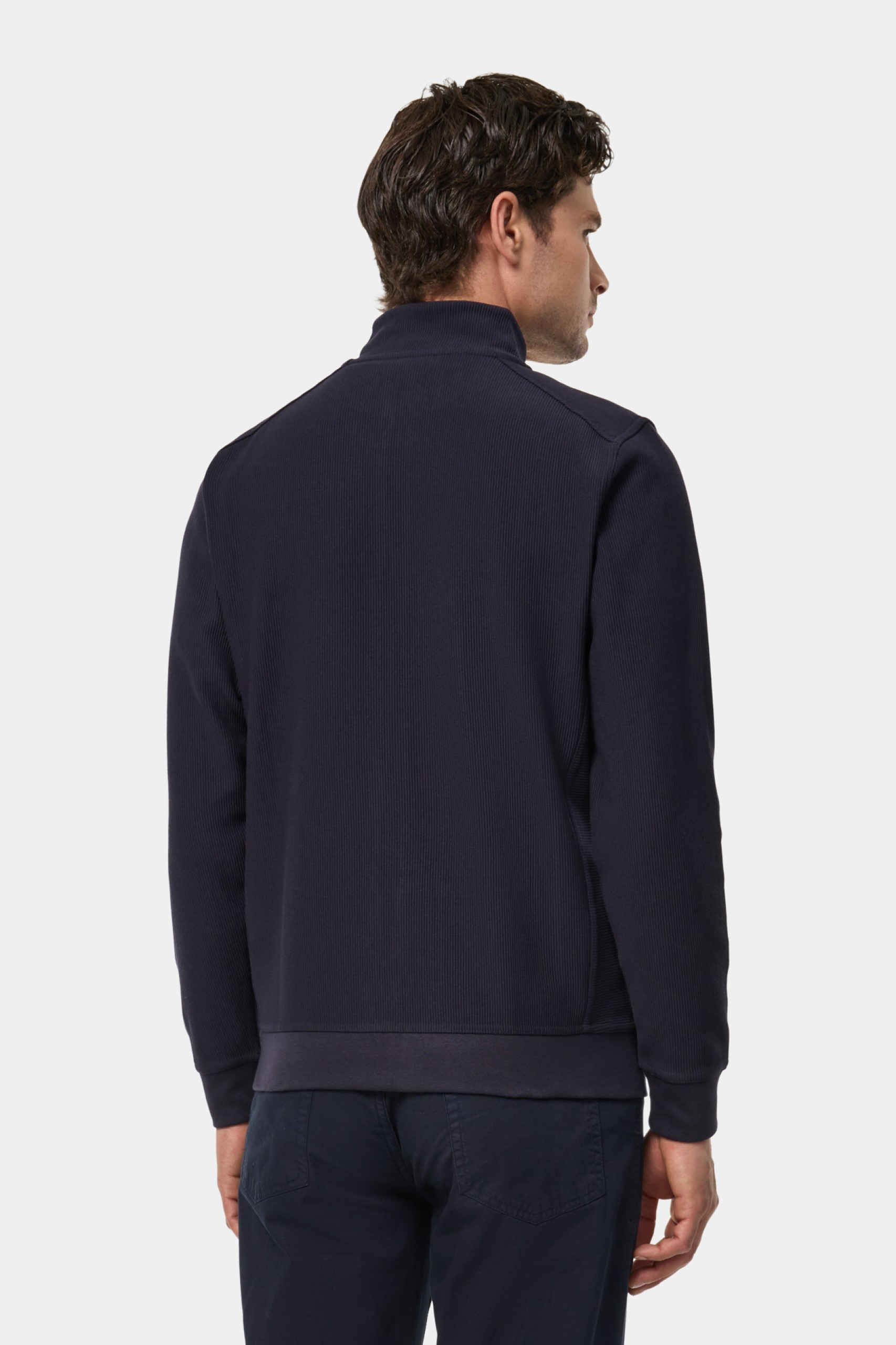 Chaqueta de punto acanalado