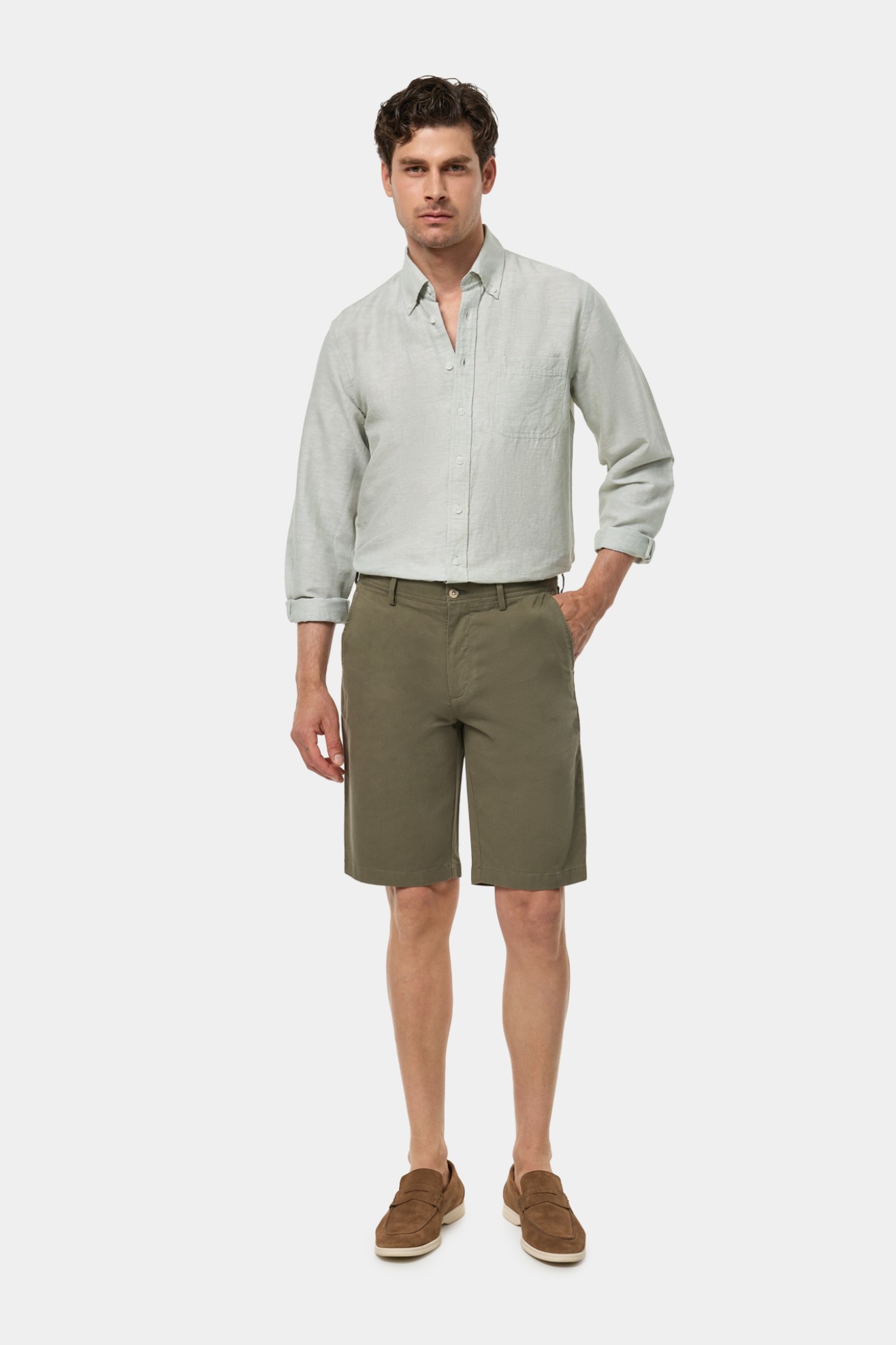 Pantalones cortos chinos regular fit