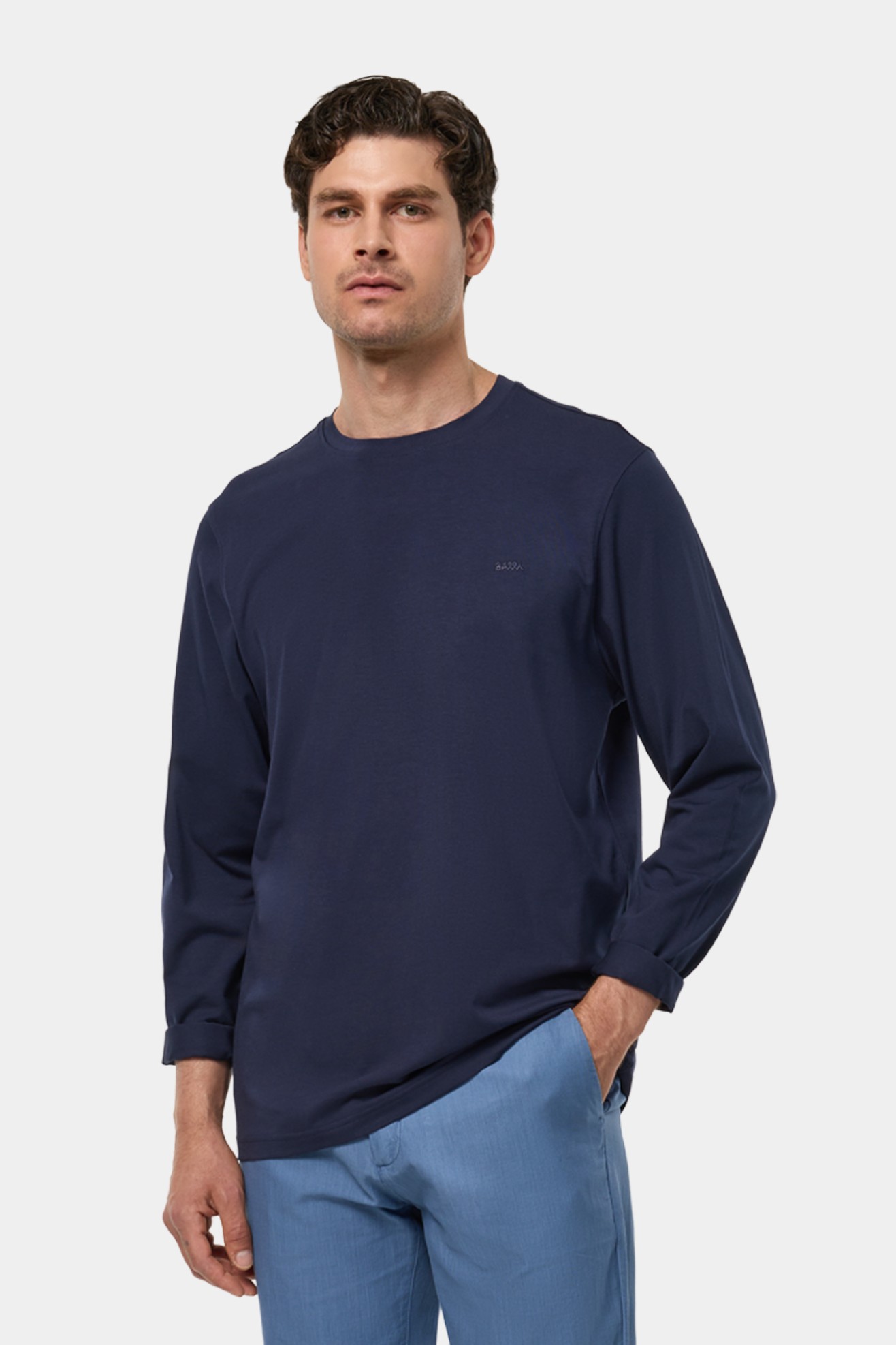 Camiseta de manga larga de algodn premium