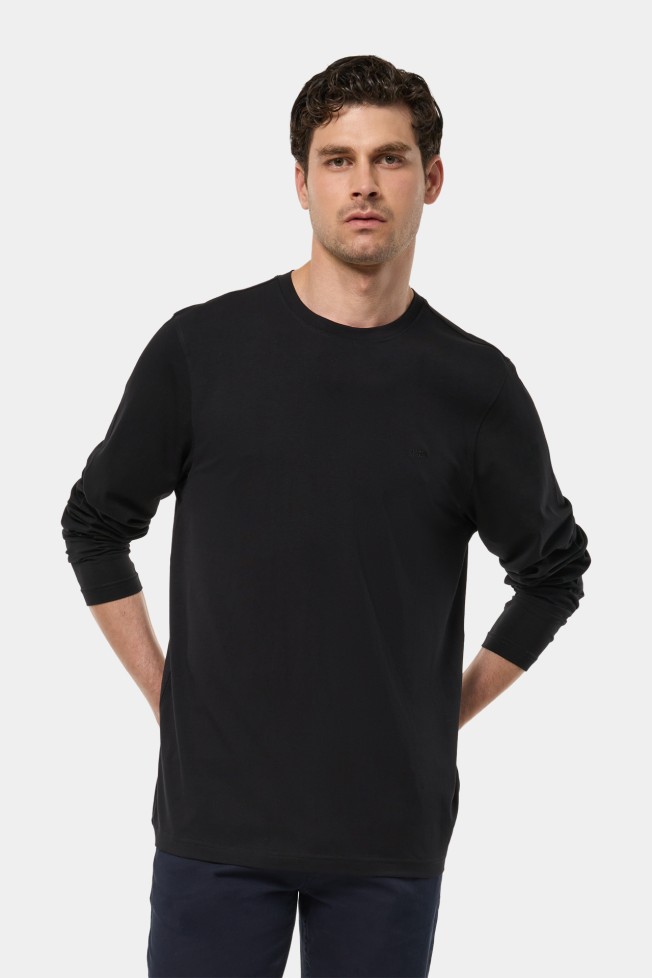 Camiseta de manga larga de algodn premium