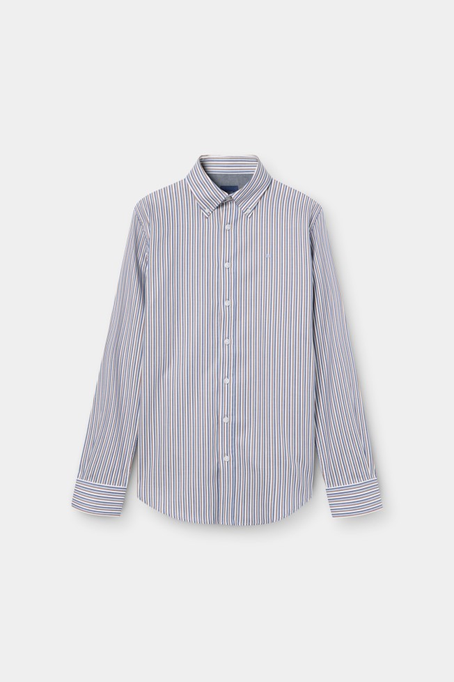 Camisa s riscas slim fit