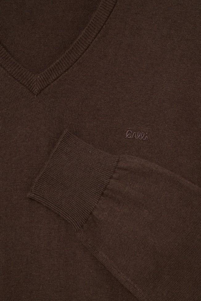 Jersey de punto de algodn y cachemira