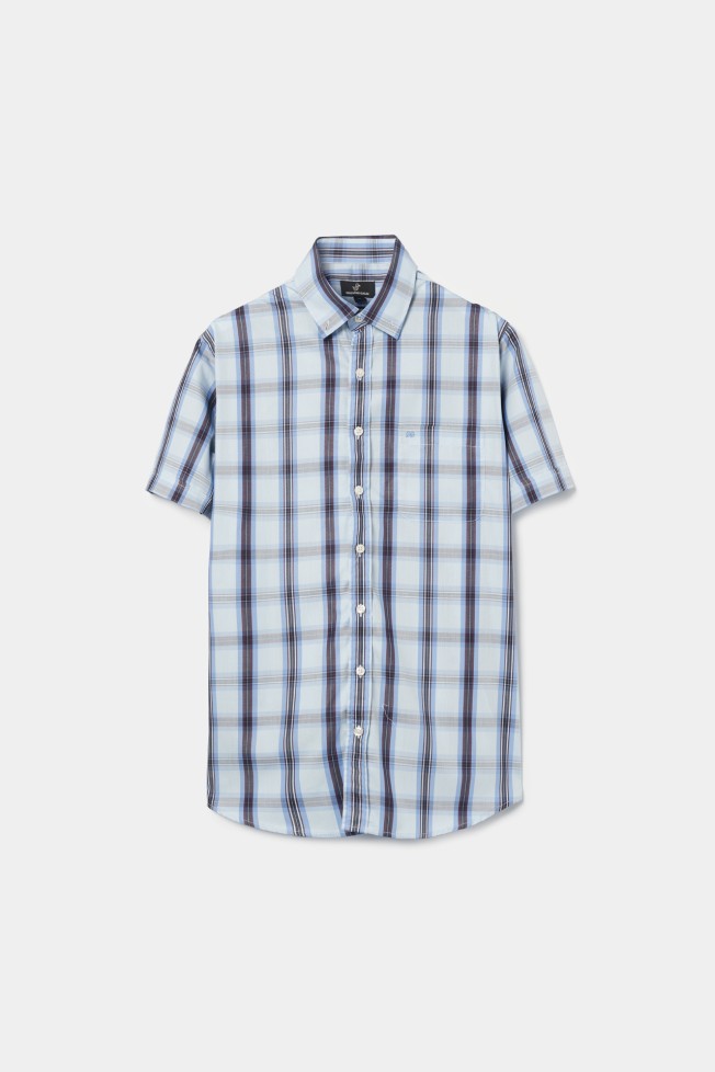 Camisa de cuadros de manga corta Camisa de cuadros de manga corta
