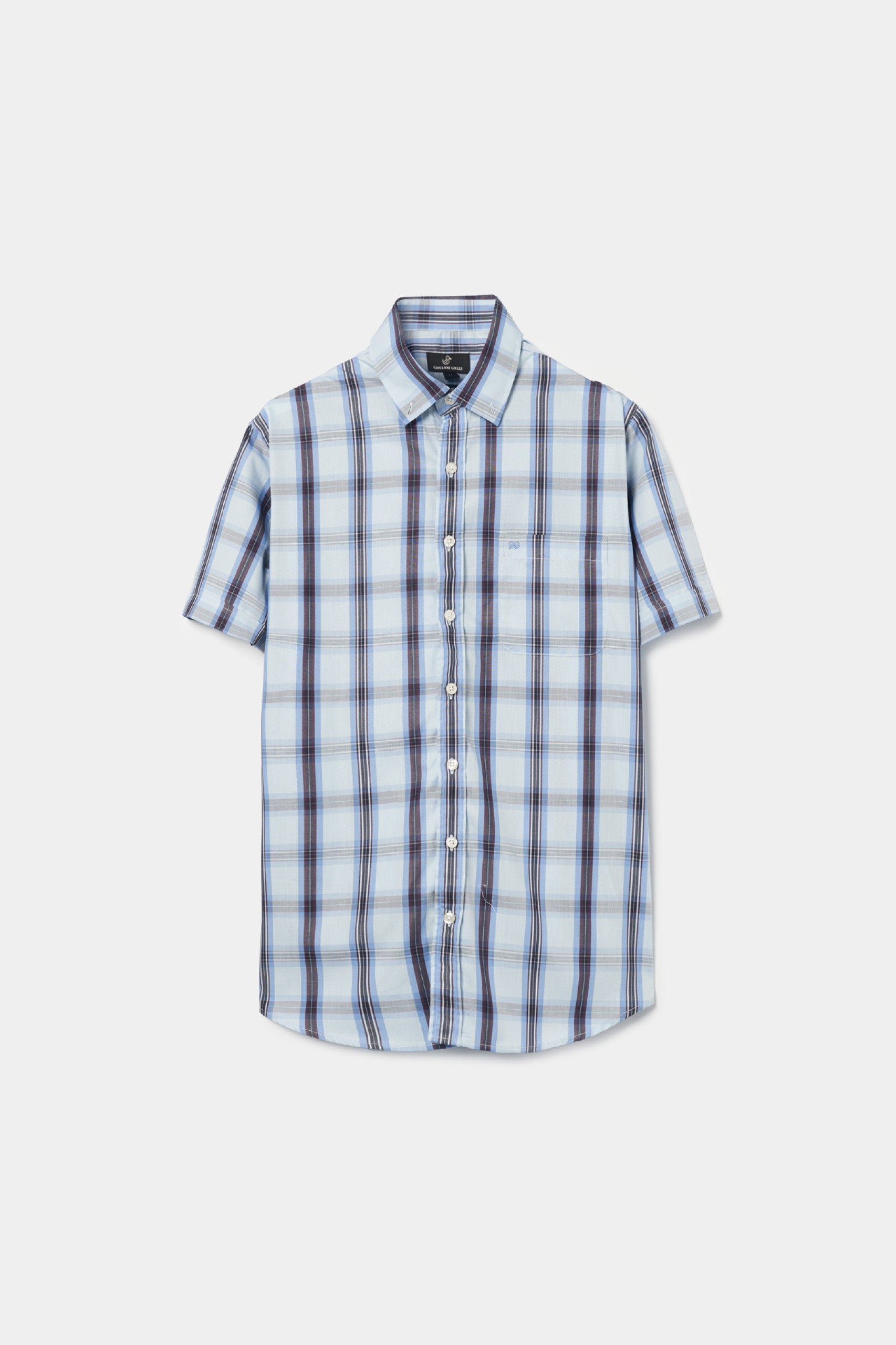 Camisa de cuadros de manga corta