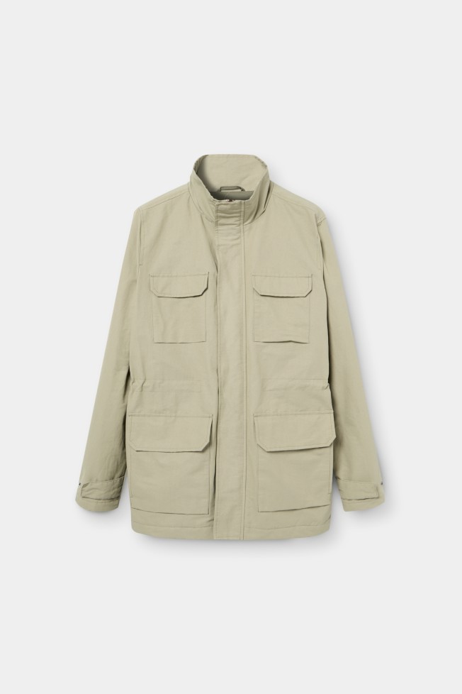 Casaco safari com algodo