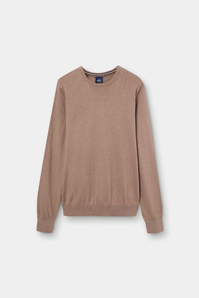 Jersey de punto de algodn y cachemira