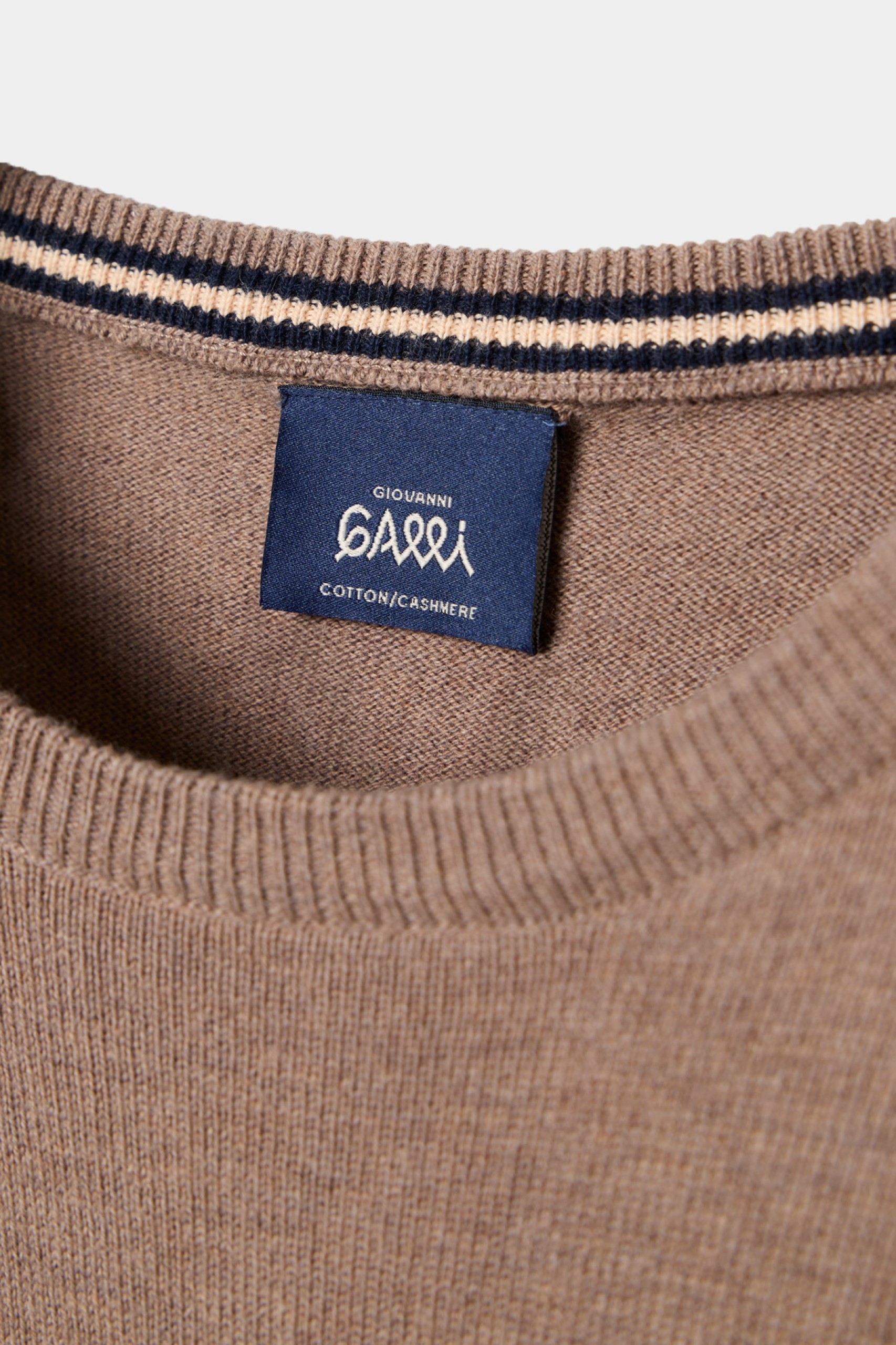 Jersey de punto de algodón y cachemira