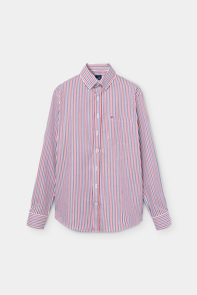 Camisa às riscas regular fit Camisa às riscas regular fit