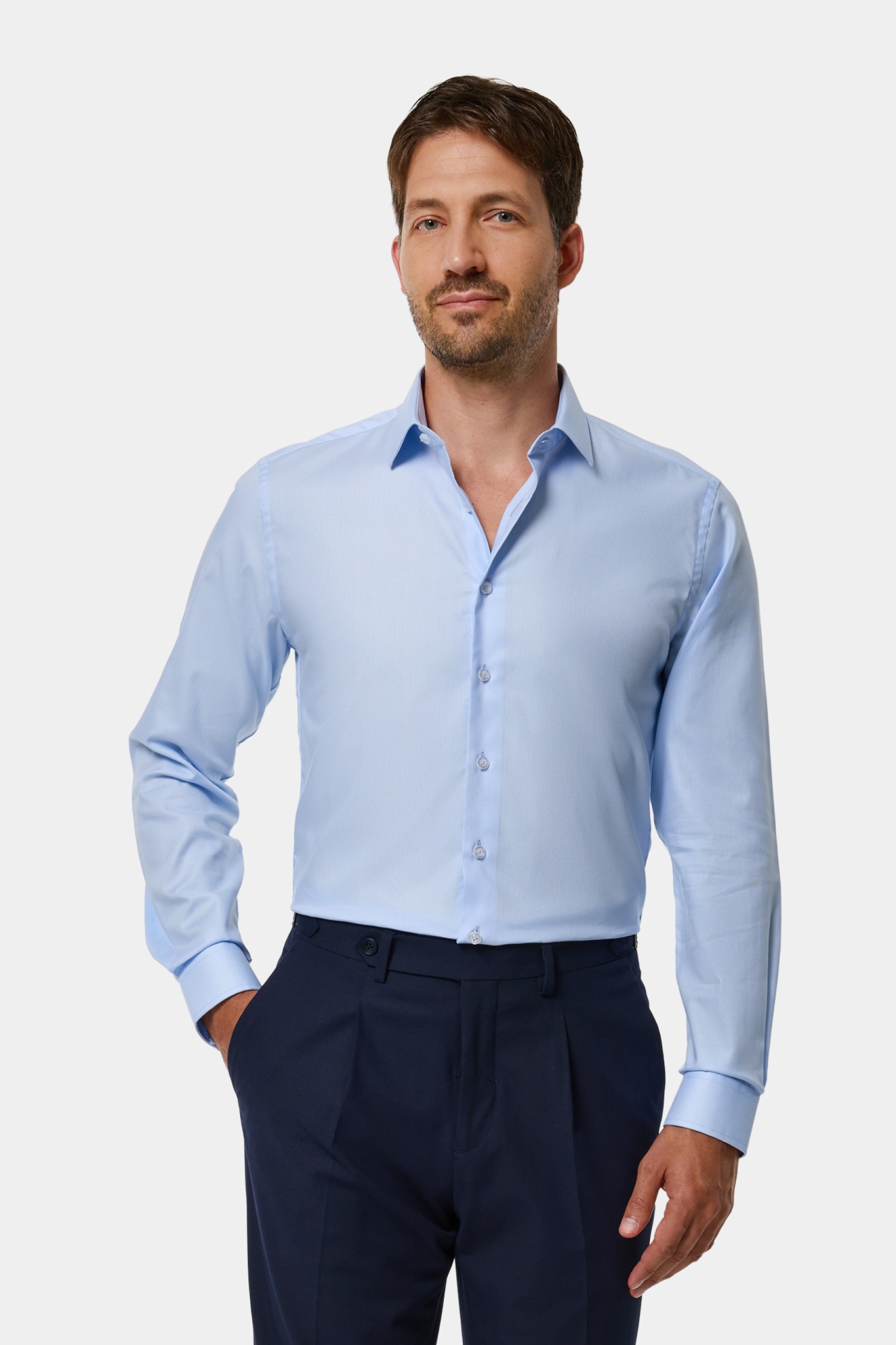 Camisa clásica slim fit easy iron