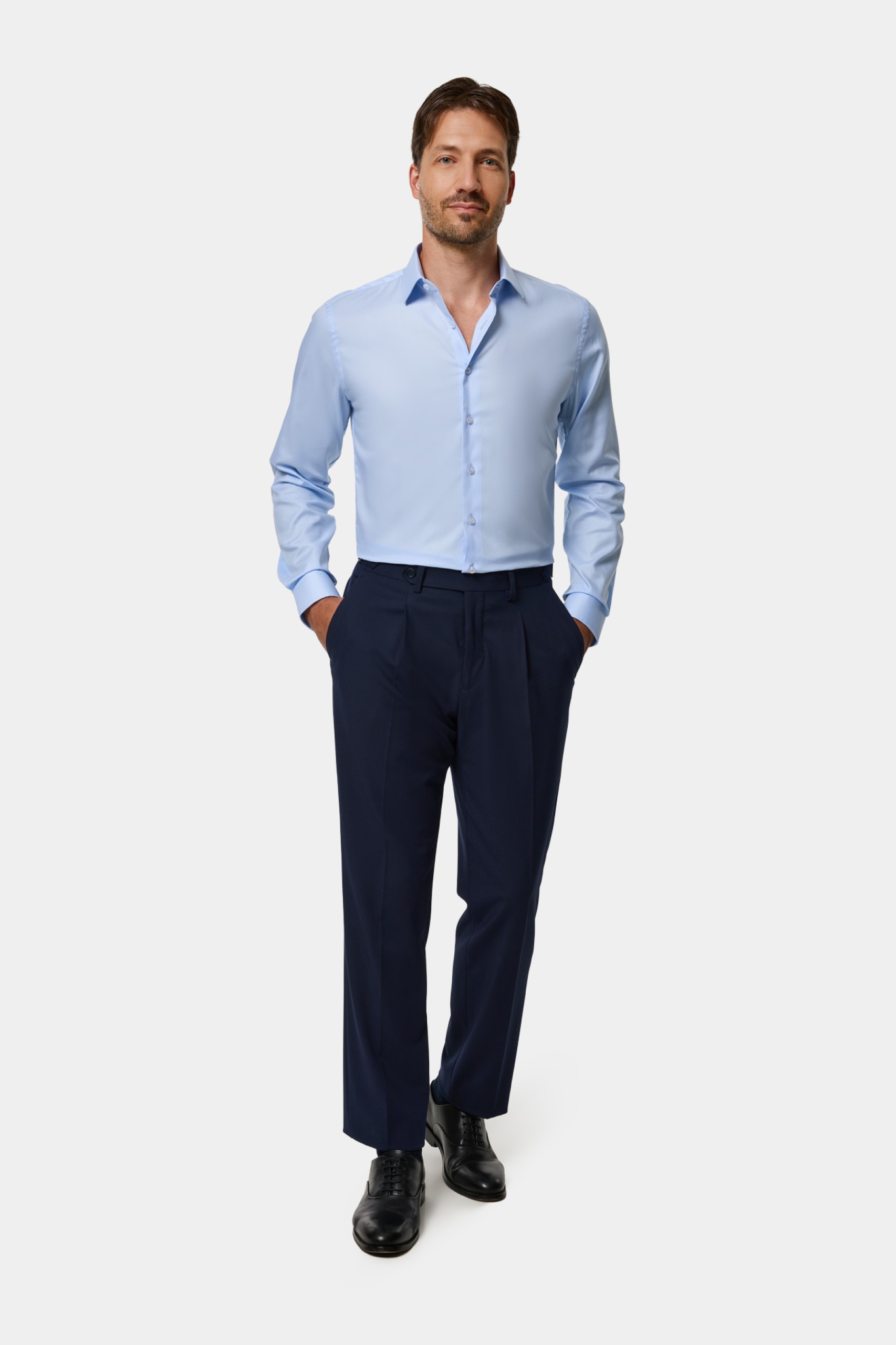 Camisa clásica slim fit easy iron