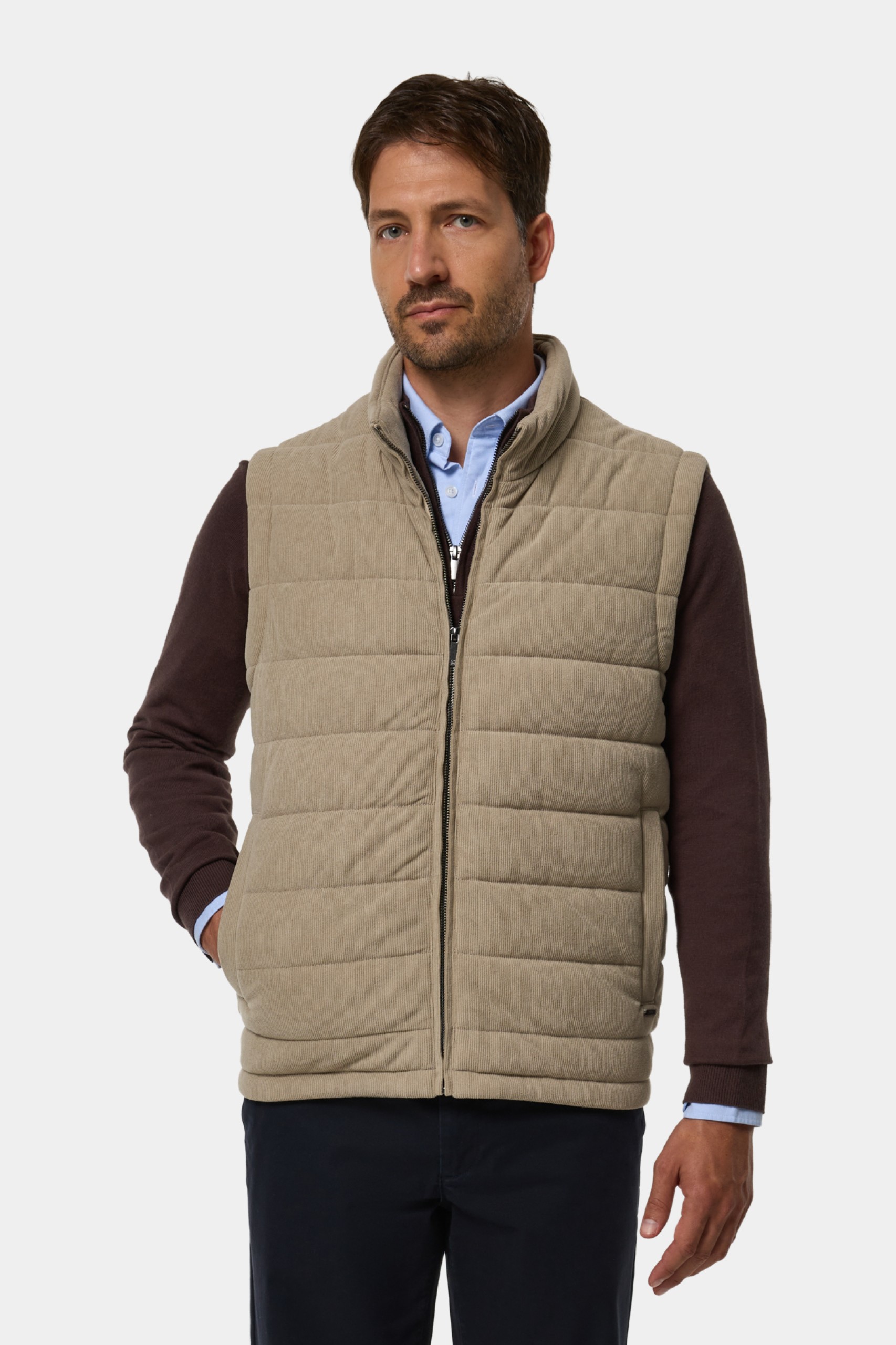 Chaleco acolchado de bombasina