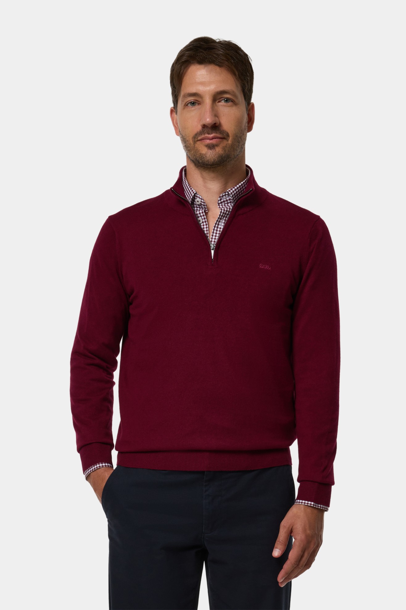 Jersey de punto de algodón y cachemira