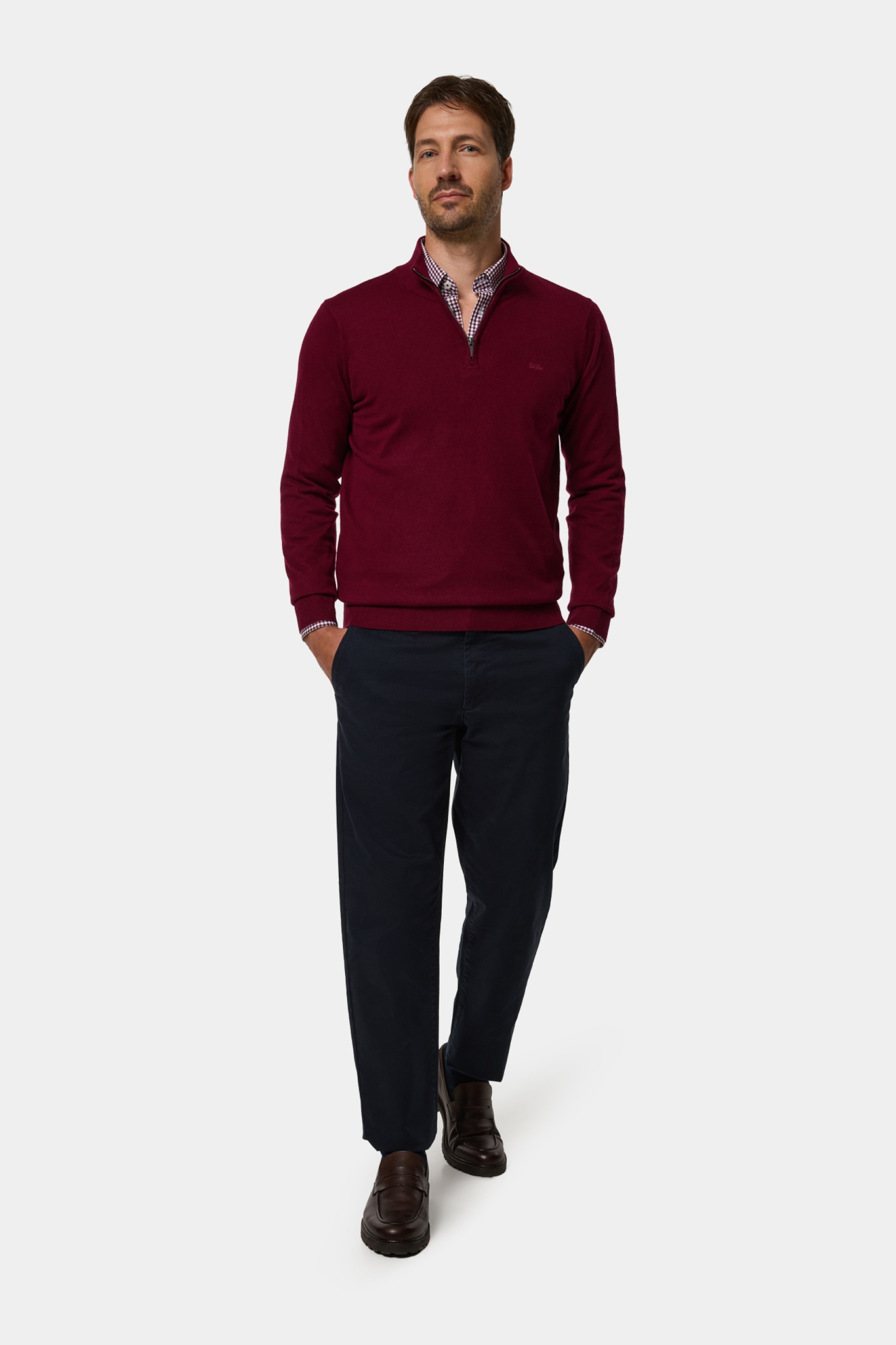 Jersey de punto de algodón y cachemira