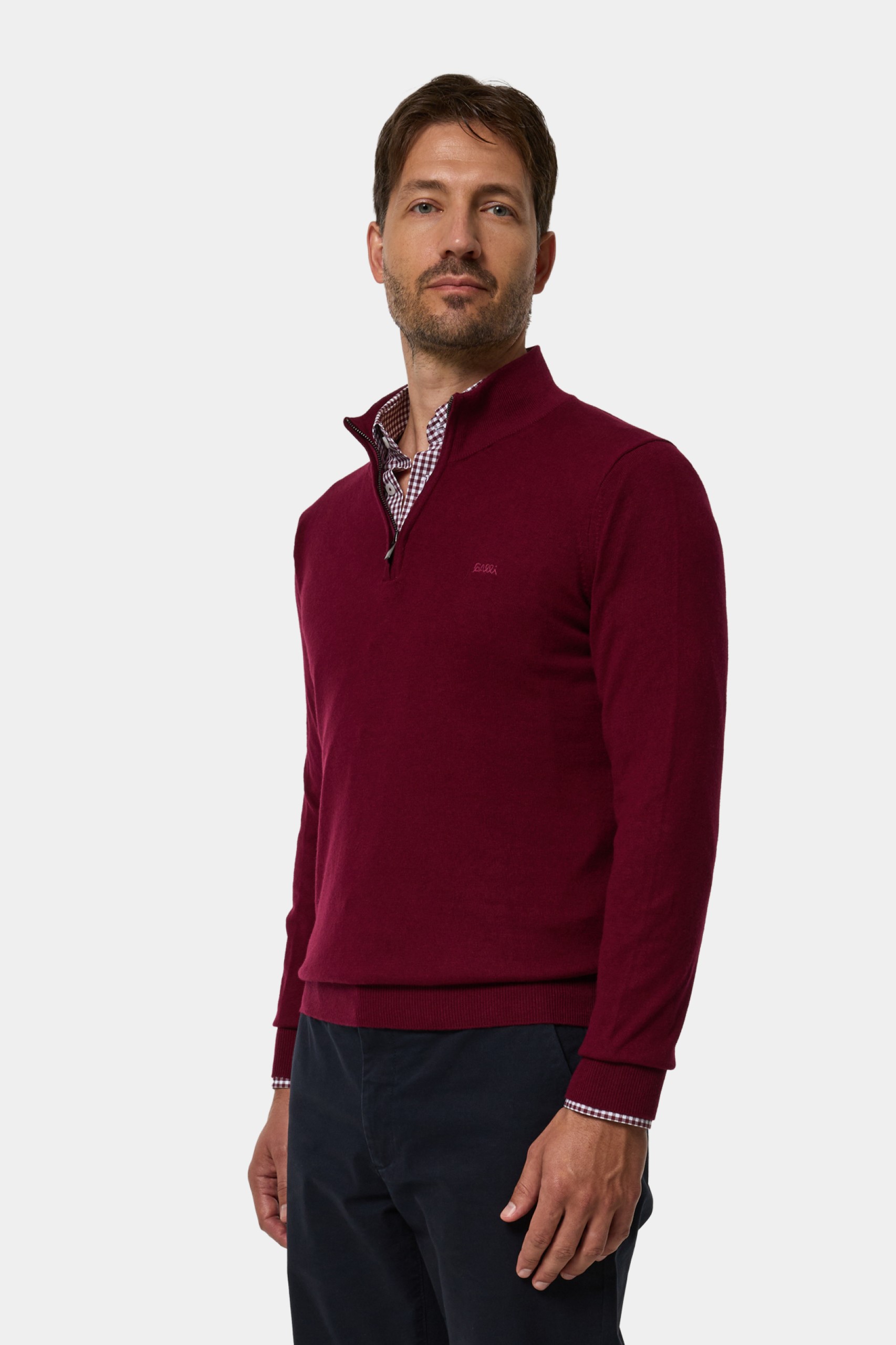 Jersey de punto de algodón y cachemira